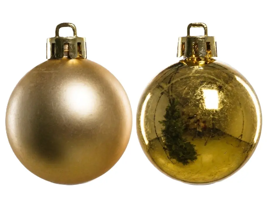 TrendLine Weihnachtskugeln bruchfest, langlebig Ø 4 cm gold 16 Stück