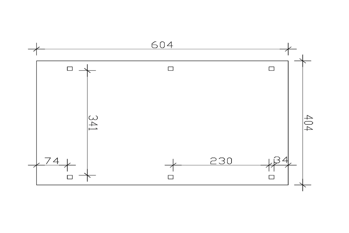 SKAN HOLZ Carport Emsland Caravan 404 x 604 cm, lasiert in Eiche hell
