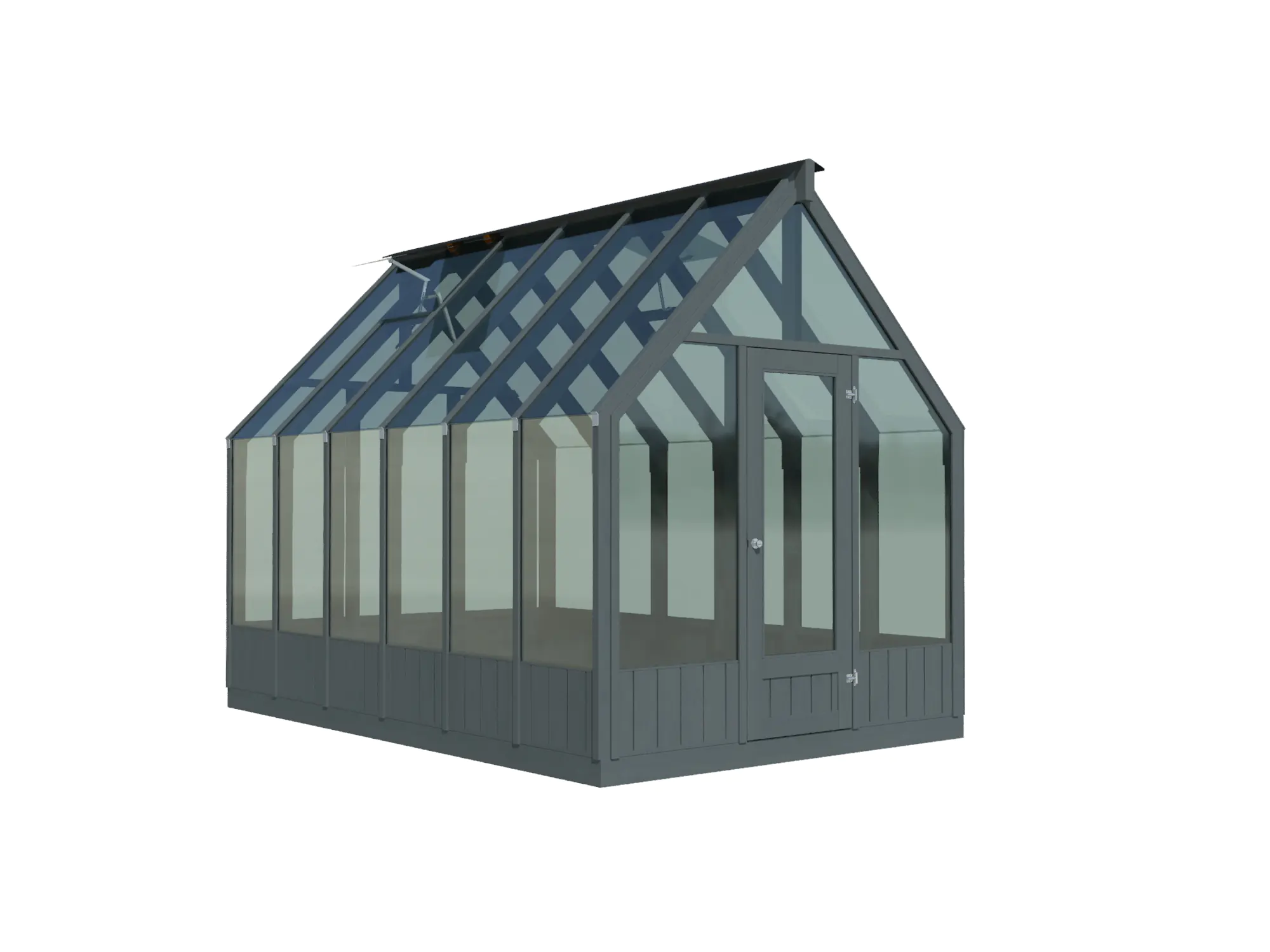 Palmako Gewächshaus Emilia 240 x 244 cm 5,4 m² 4 mm Glas  Palmako Gewächshaus Emilia 240 x 244 cm 5,4 m² 4 mm Glas