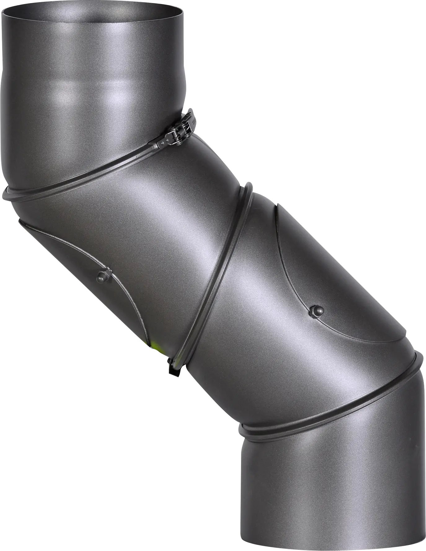 FireFix Rauchrohrbogen stufenlos verstellbar bis 90 Grad 53 x 17 cm dunkelgrau