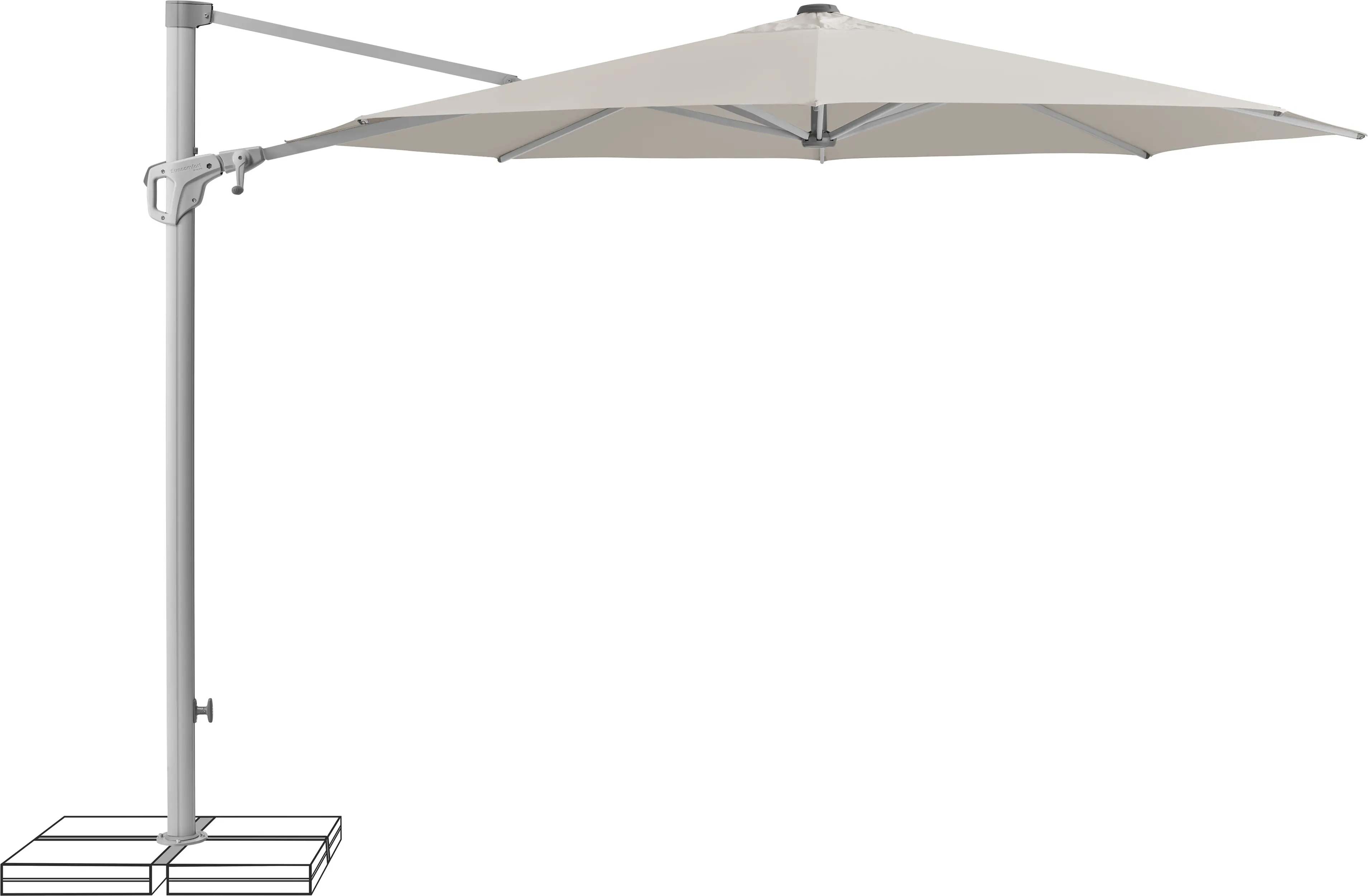 Suncomfort Sonnenschirm Familyflex beige Ø 300 cm