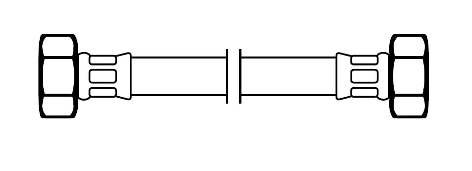 Flexo Anschlussschlauch 127 mm (1/2") x 127 mm (1/2") DN 8 100 cm
