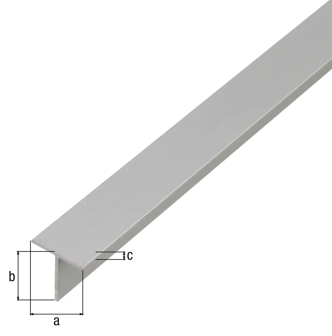 Alberts T-Profil Aluminium natur 15 x 15 x 1,5 mm x 1 m