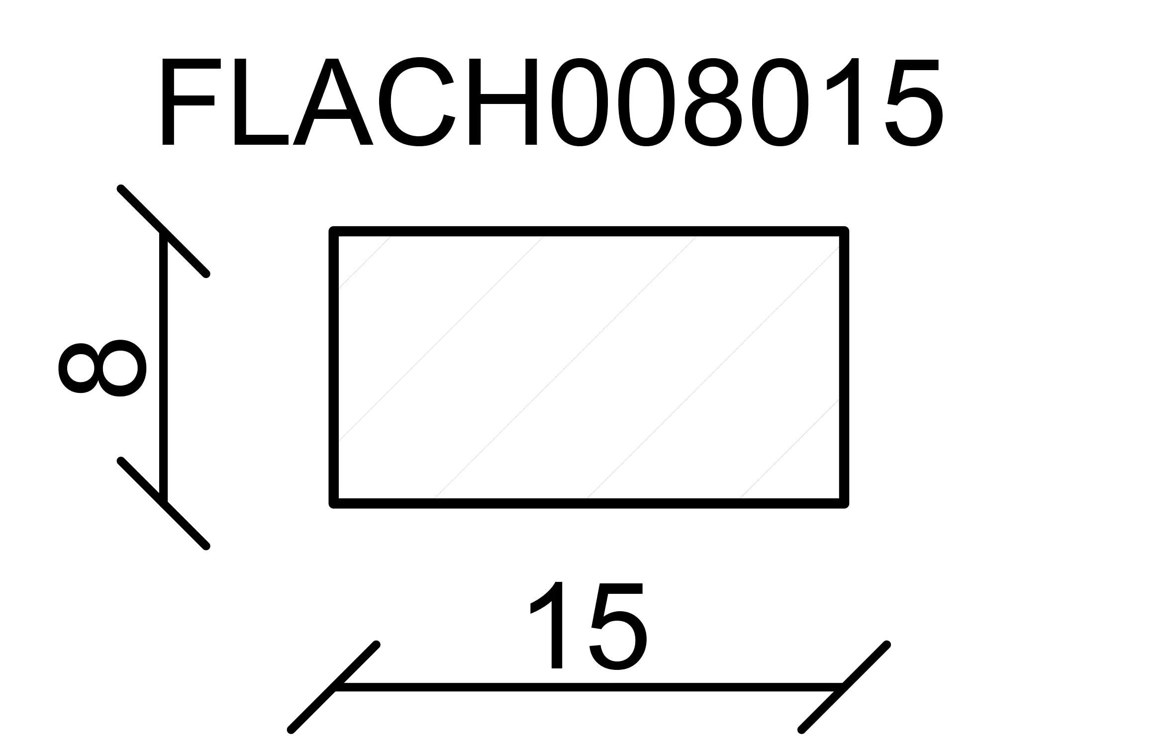 FN Neuhofer Flachleiste 95 cm 15 x 8 mm Buche