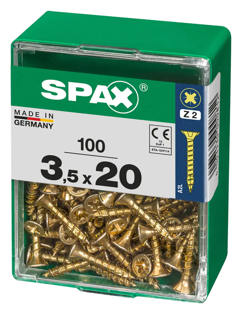 Spax Universalschrauben 3.5 x 20 mm PZ 2 - 100 Stk.