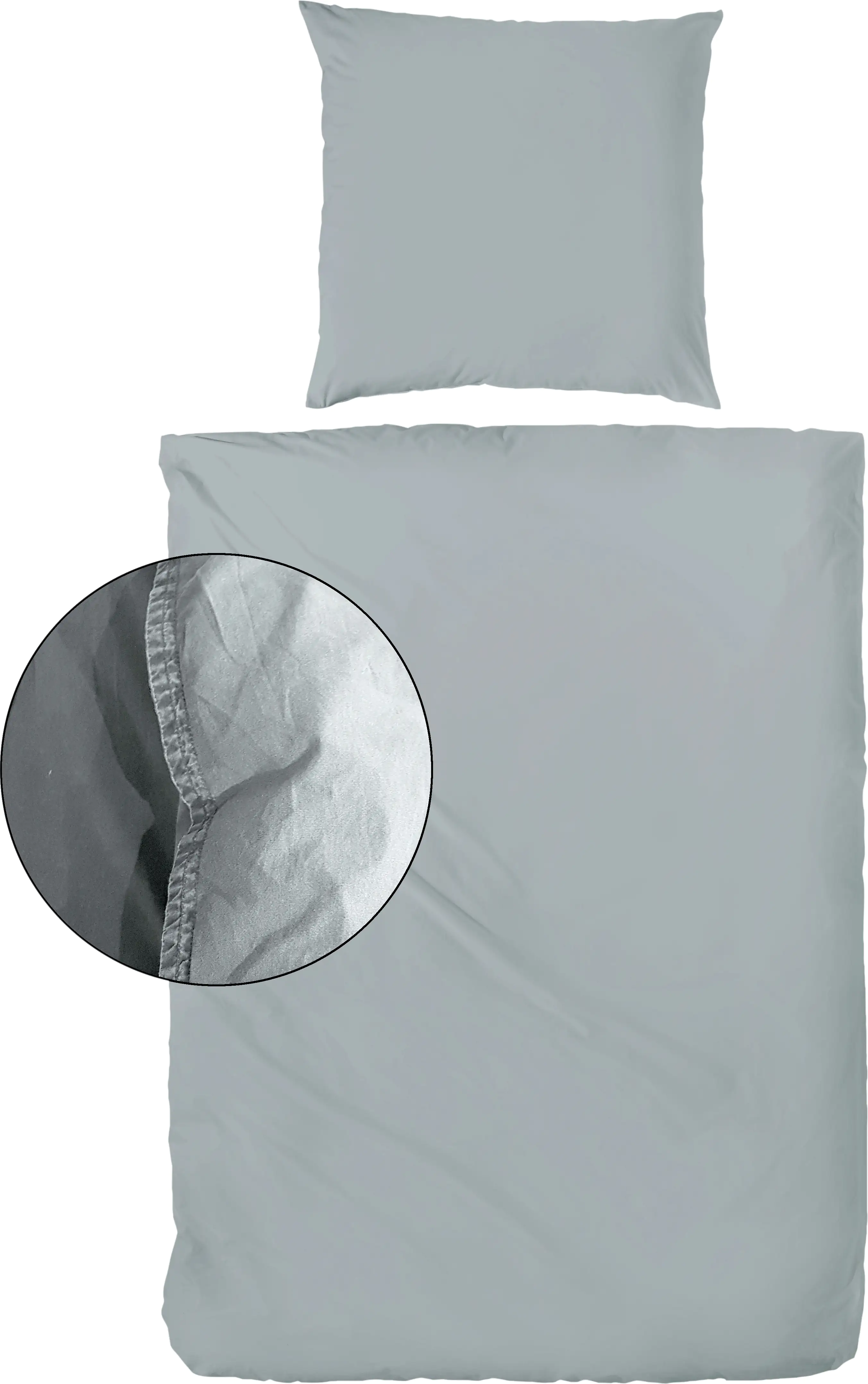 4002895107556 Vario Bettwäsche Renforce Stone washed graugrün, 135 x 200 cm