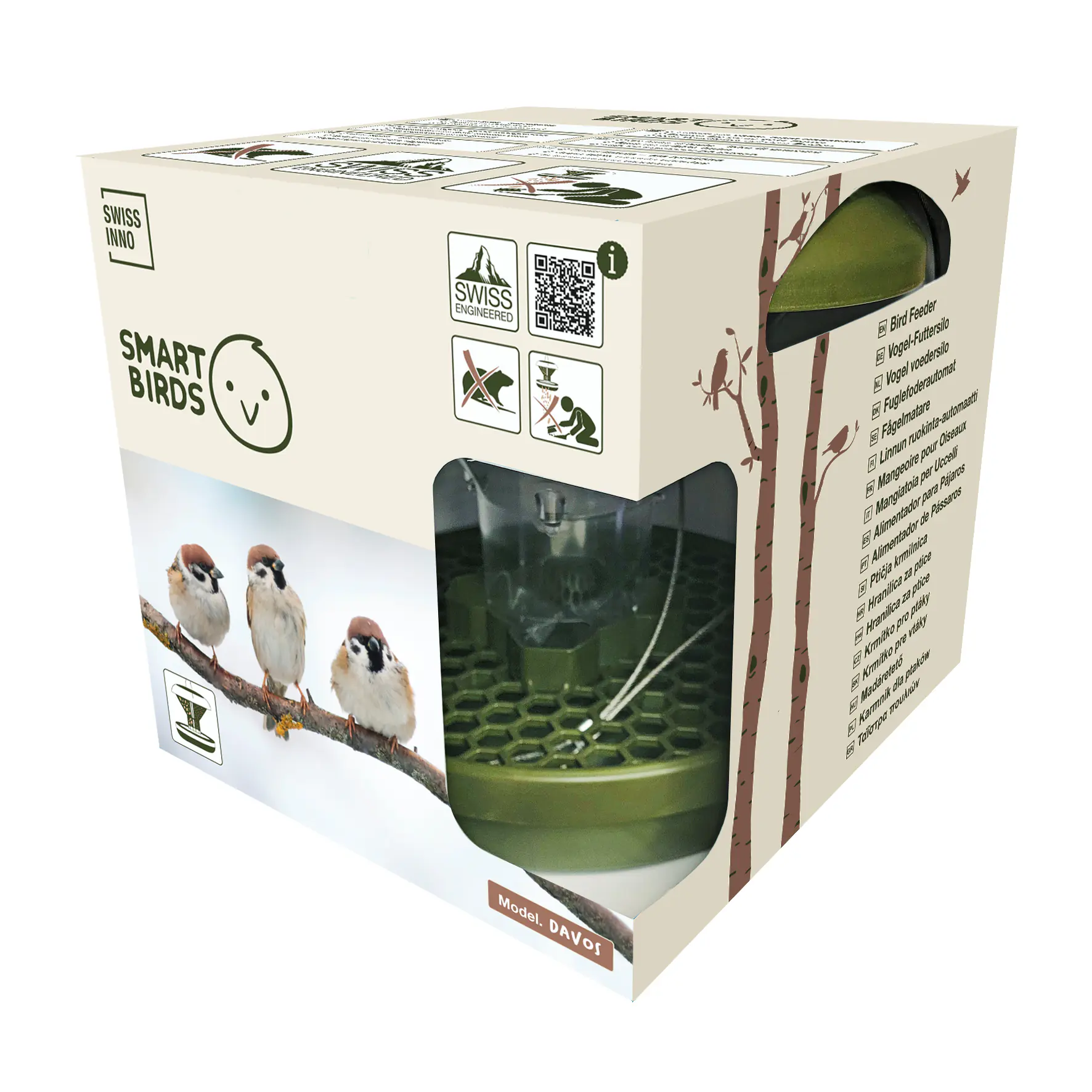 Swissinno Vogelfutterhaus Davos dunkelgrün Swissinno Vogelfutterhaus Davos dunkelgrün