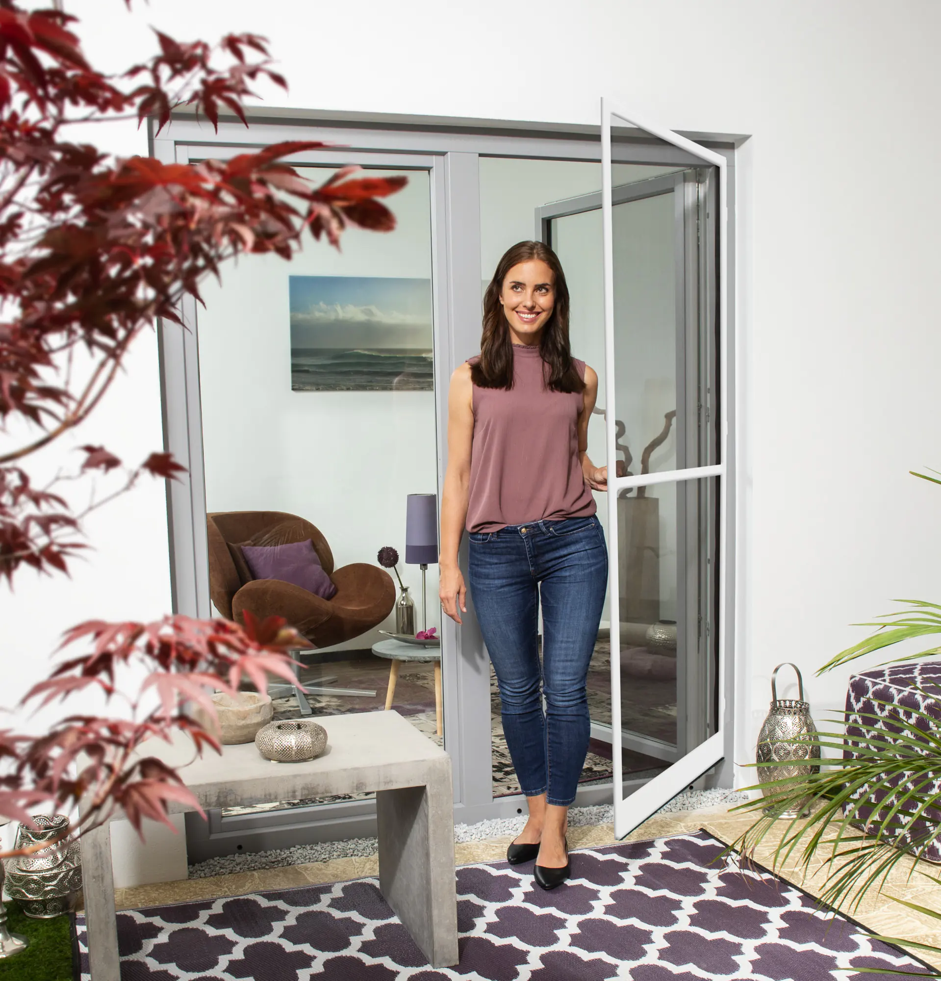 Primaster Fliegenschutz-Tür 120 x 240 cm anthrazit