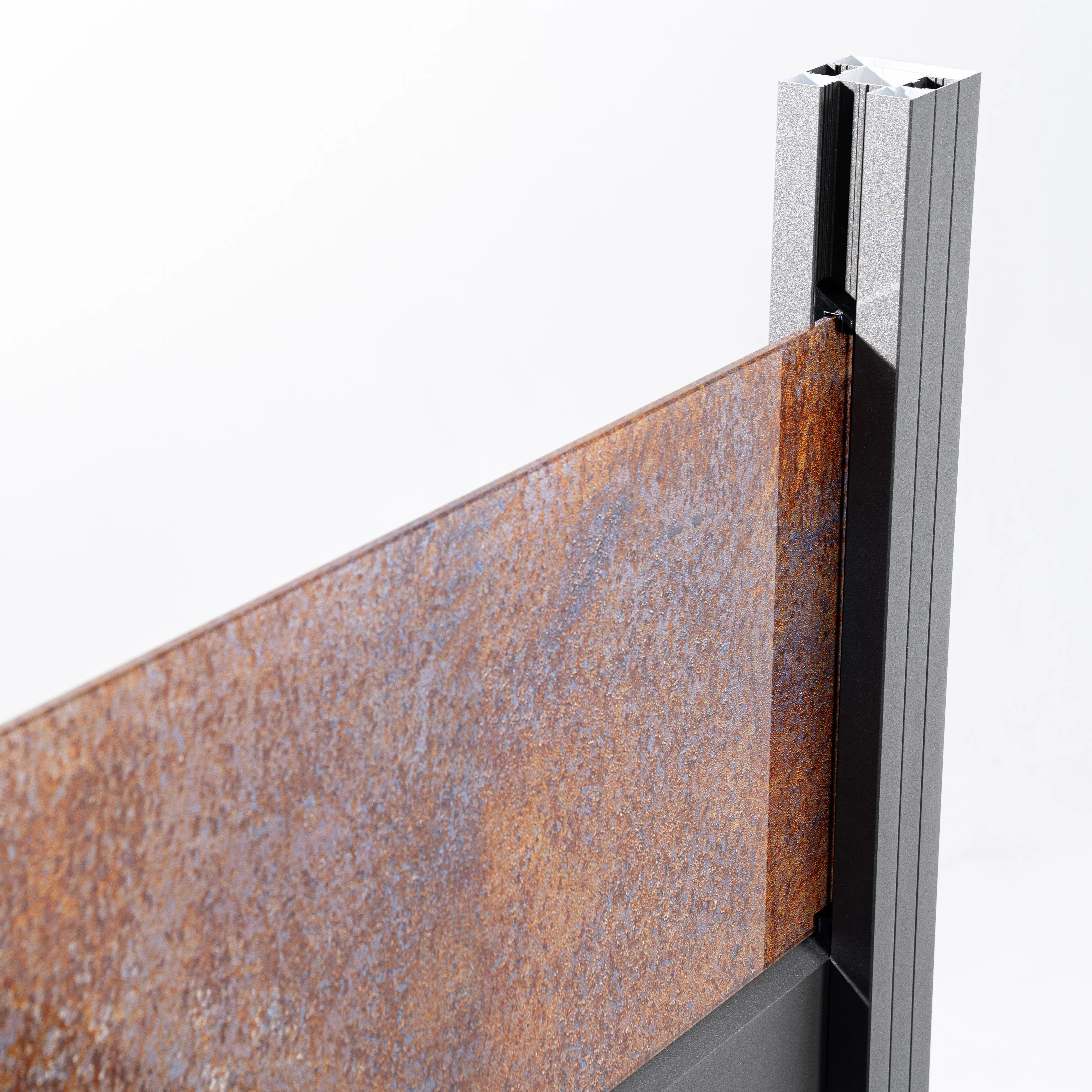 Ambiente Alu-Zaun Erweiterungsset Rhombus MINI 187 x 184,2 cm grau 