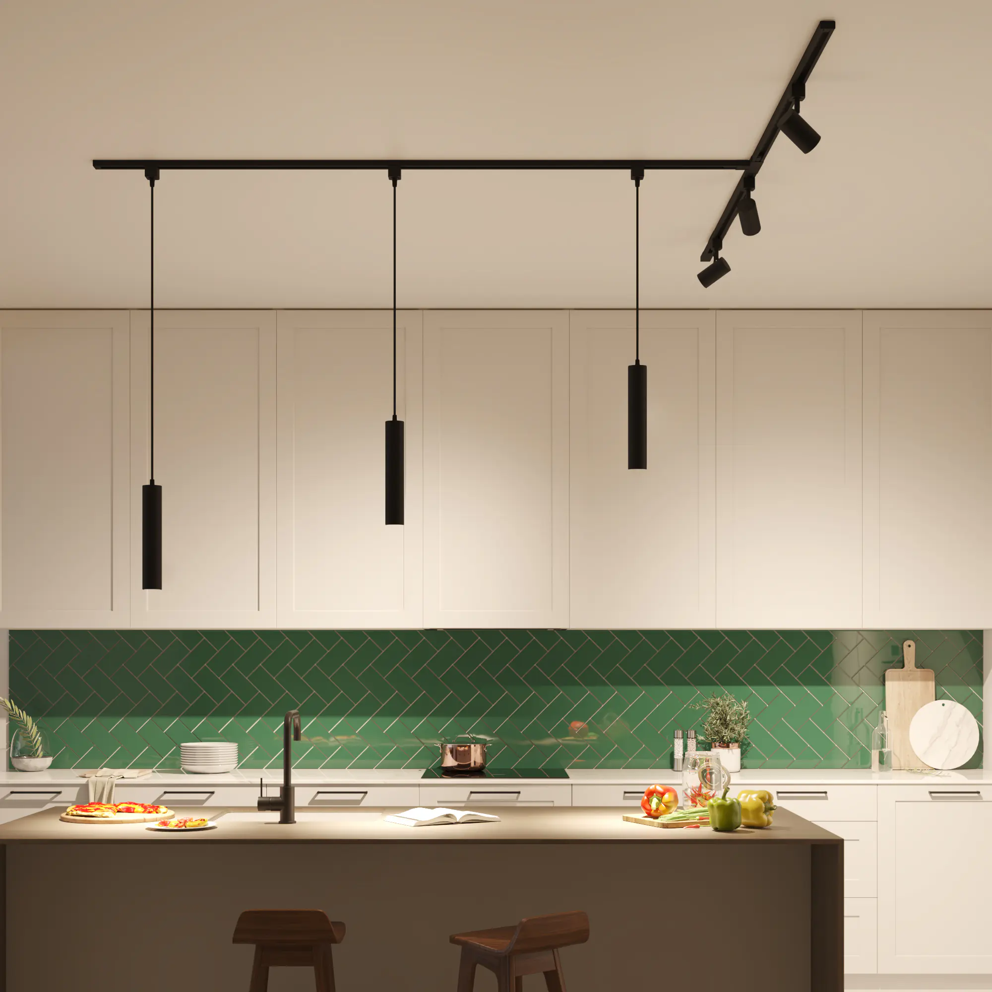 Philips Pendelleuchte 3er Pendel Paxie Easy Link schwarz