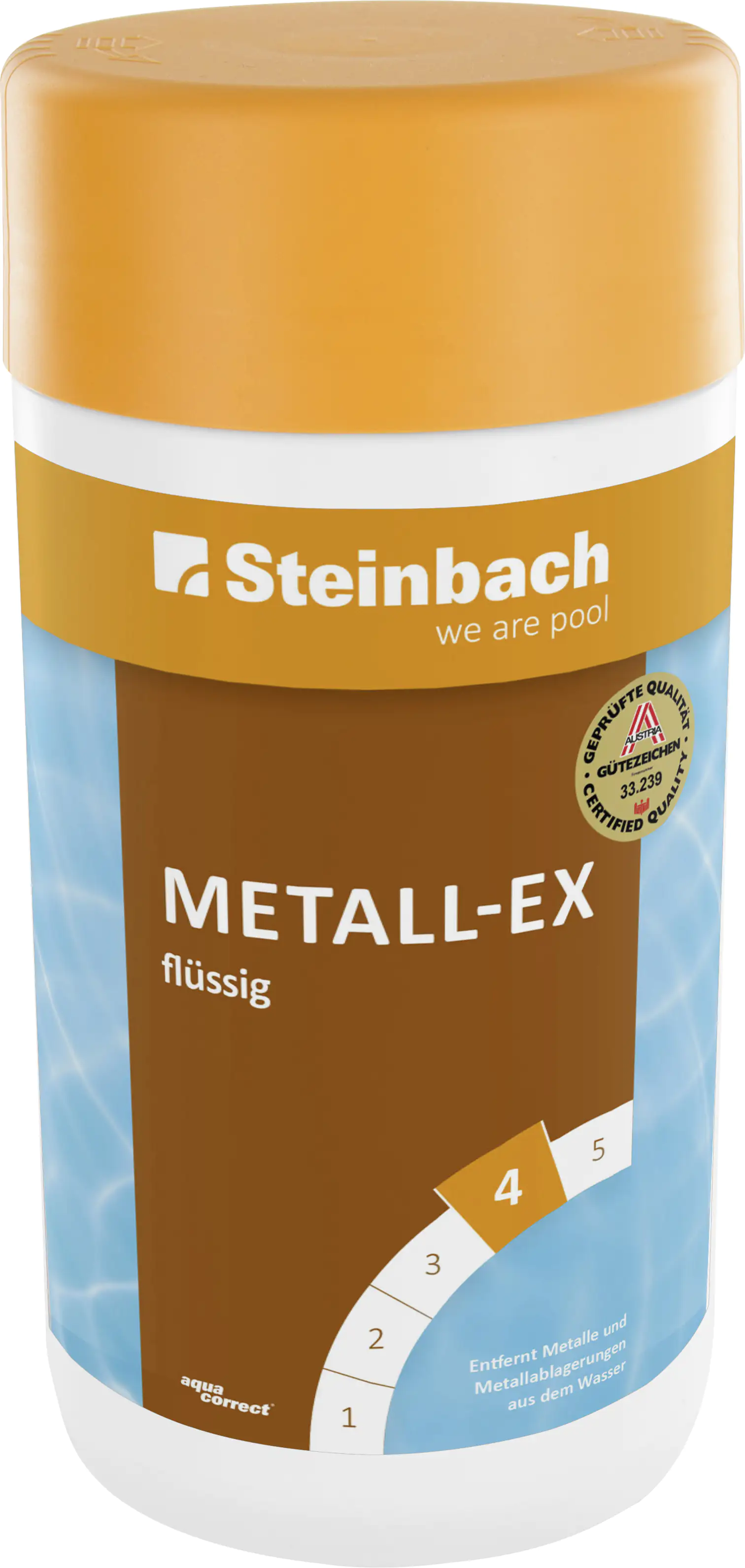 9008748554046 Steinbach Poolpflege Metall-Ex flüssig 1 L, Beckenreiniger