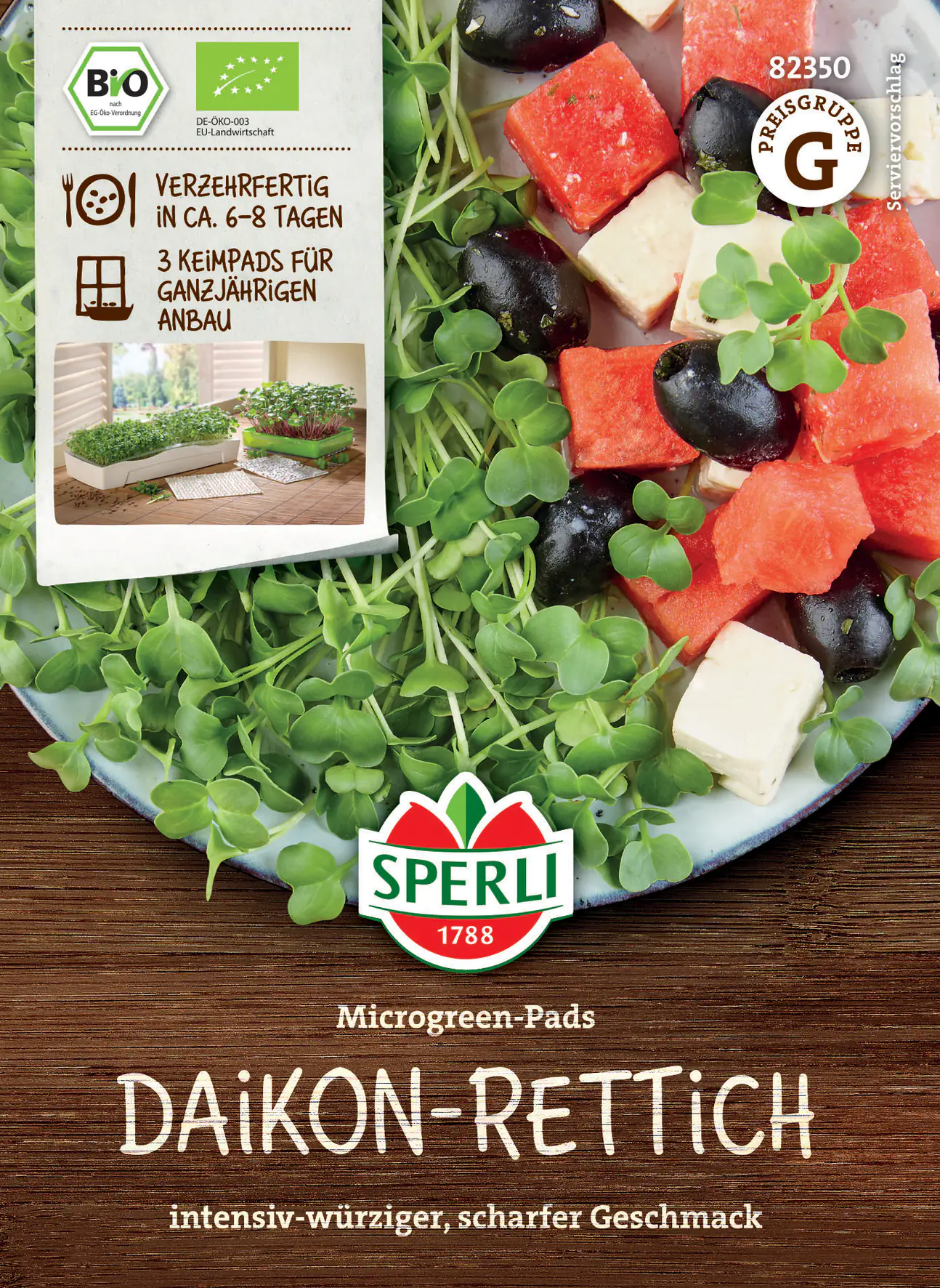 Sperli BIO Microgreen-Pads Daikon-Rettich