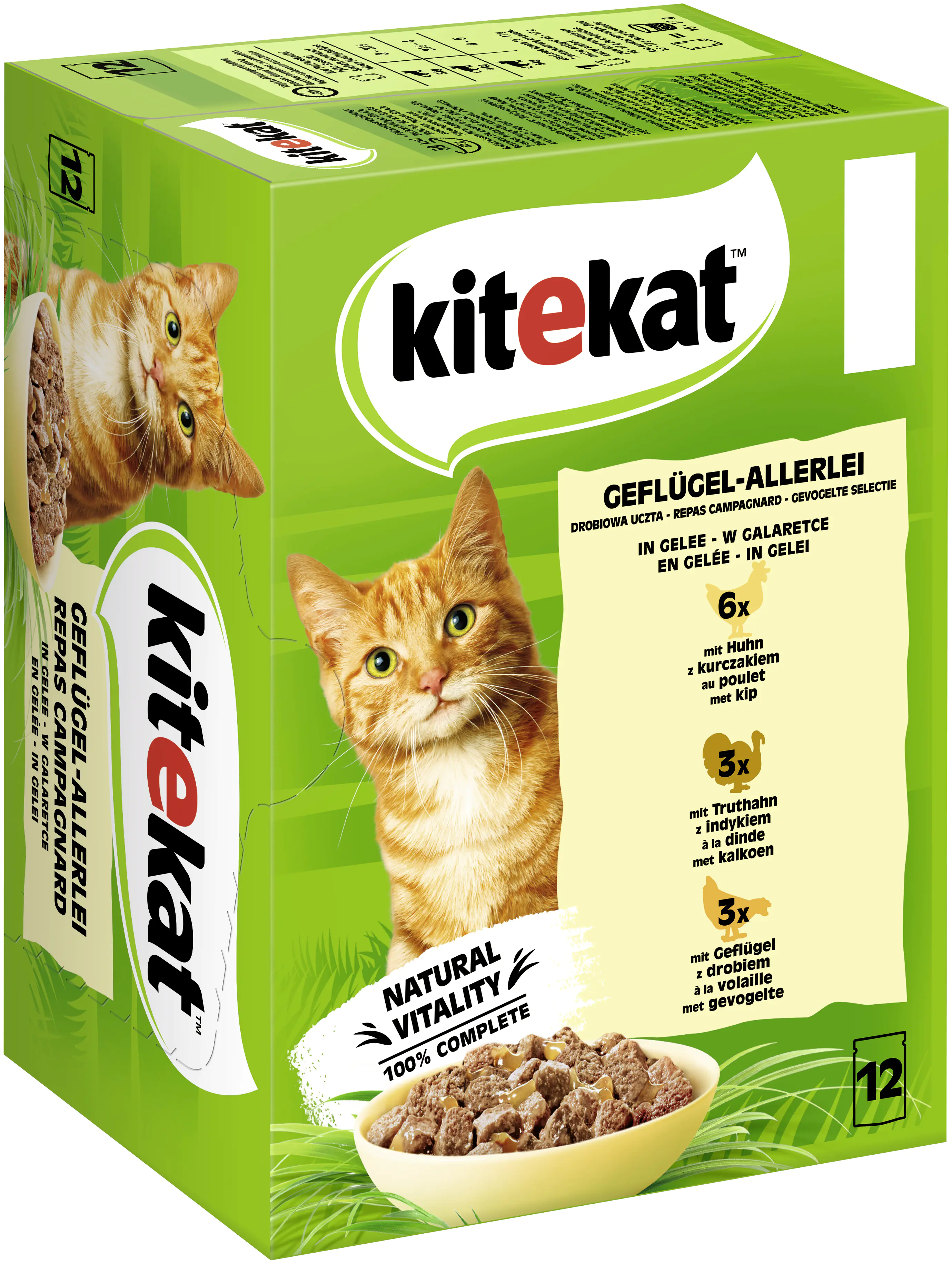 Kitekat Geflügelallerlei in Gelee Multipack 12x85 g