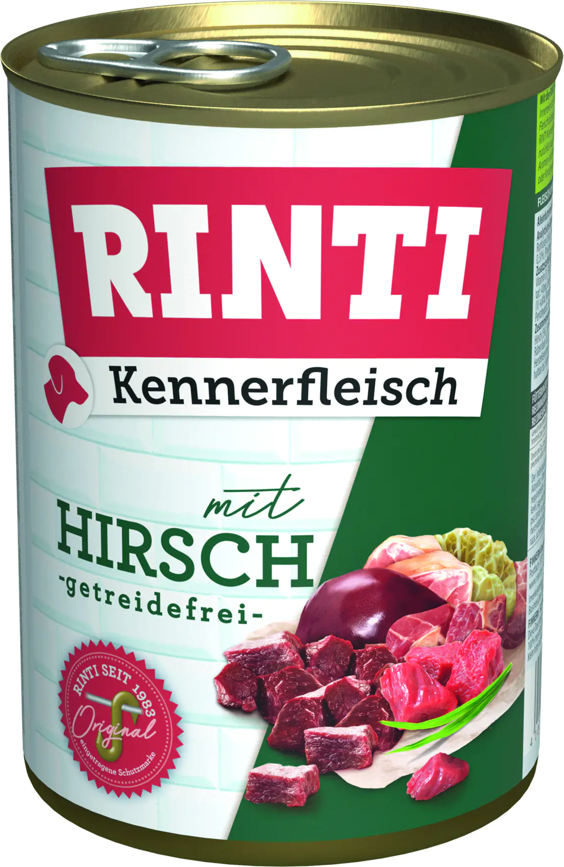 Rinti Kennerfleisch Hundenassfutter Adult 400 g Hirsch bei Kartonabnahme
