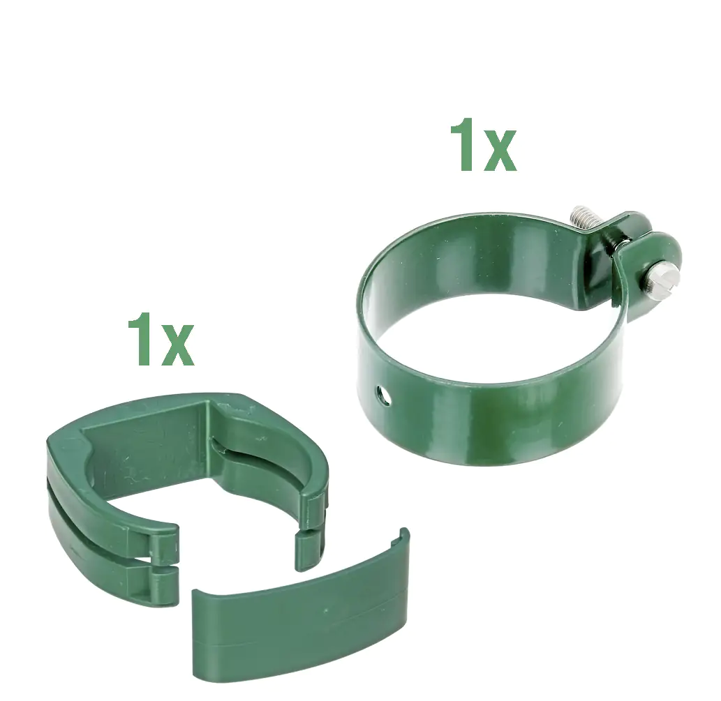 Alberts Zaunanschluss-Set einseitige Anschluss Ø 6 cm 153 cm grün zE