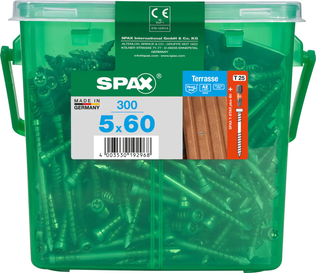 Spax Terrassenschrauben 5.0 x 60 mm TX 25 - 300 Stk.