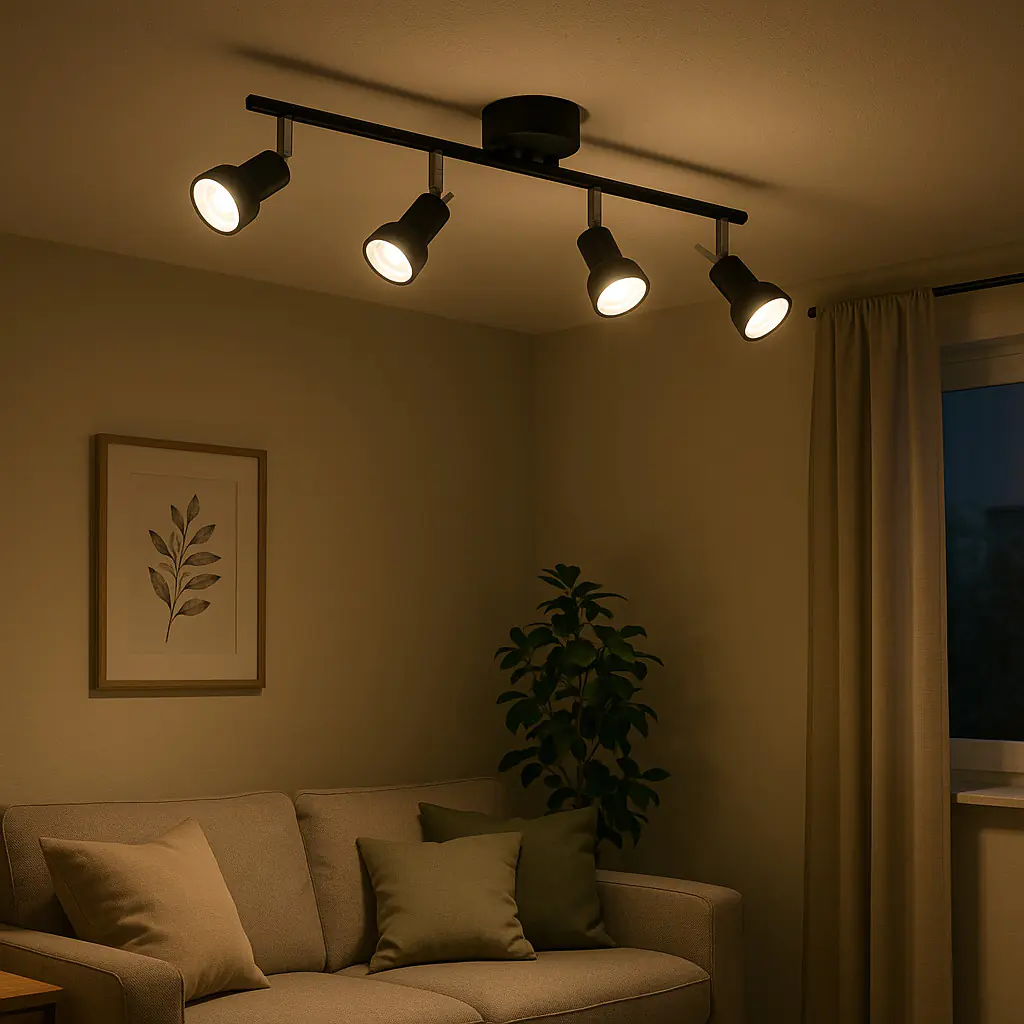 Primaster Deckenstrahler 4er LED Spot New York GU10 8 x 62 x 14 cm schwarz  Primaster Deckenstrahler 4er LED Spot New York GU10 8 x 62 x 14 cm schwarz