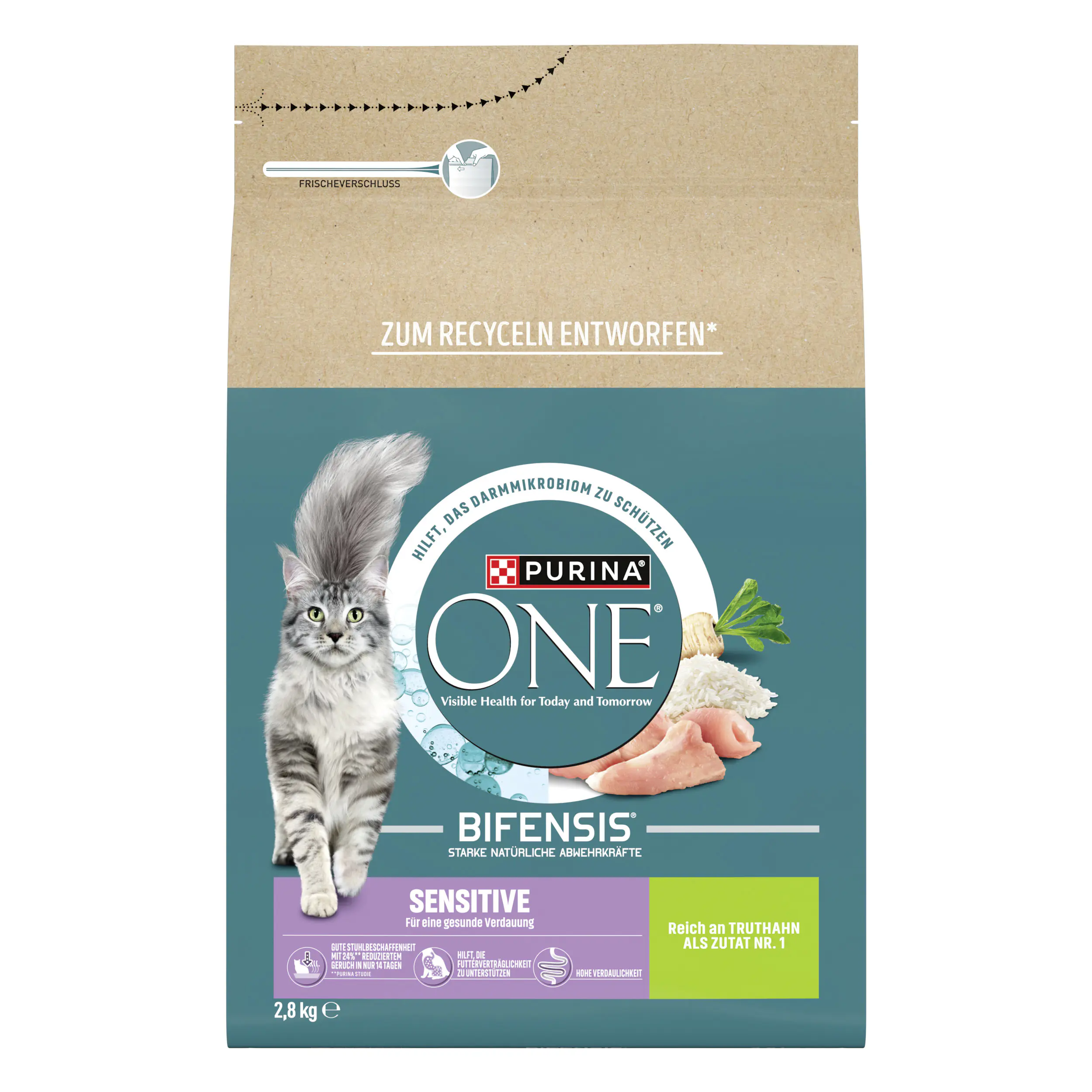 Purina One Katzenfutter Sensitive reich an Truthahn 2,8 kg