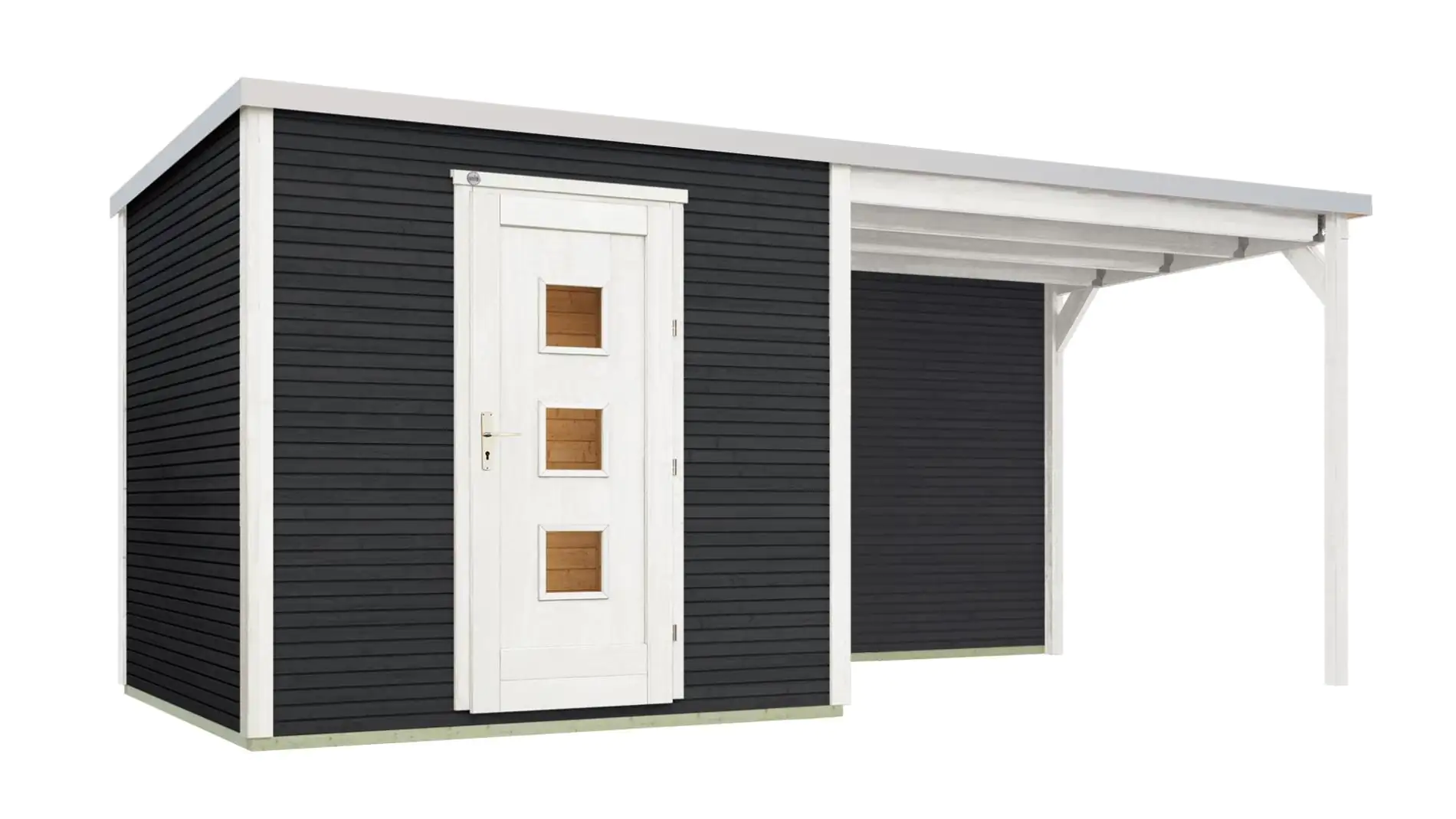 Weka Designhaus Wekaline 413 B 546 x 250 cm anthrazit mit Fußboden