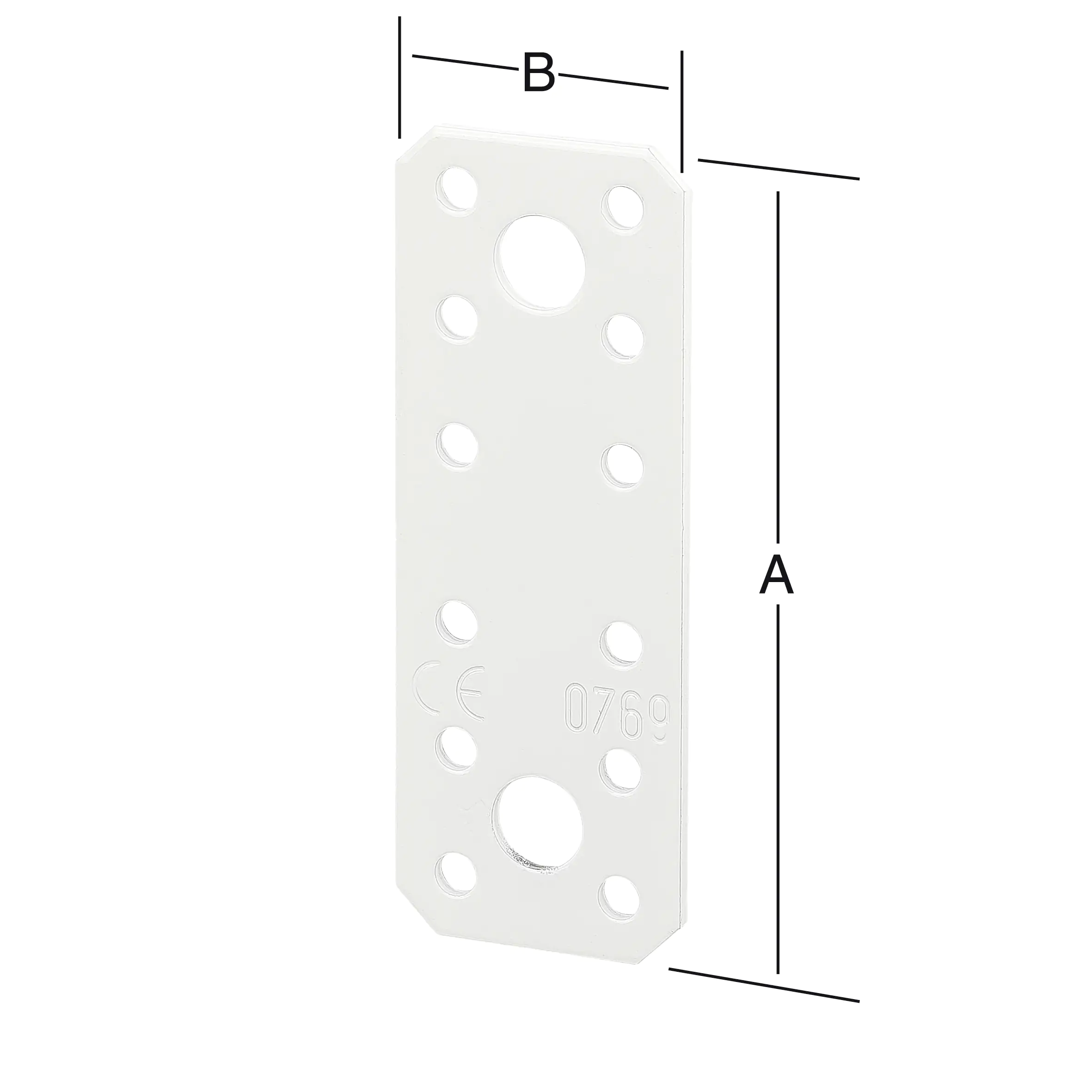 Vormann Flachverbinder weiß 96 x 35 mm