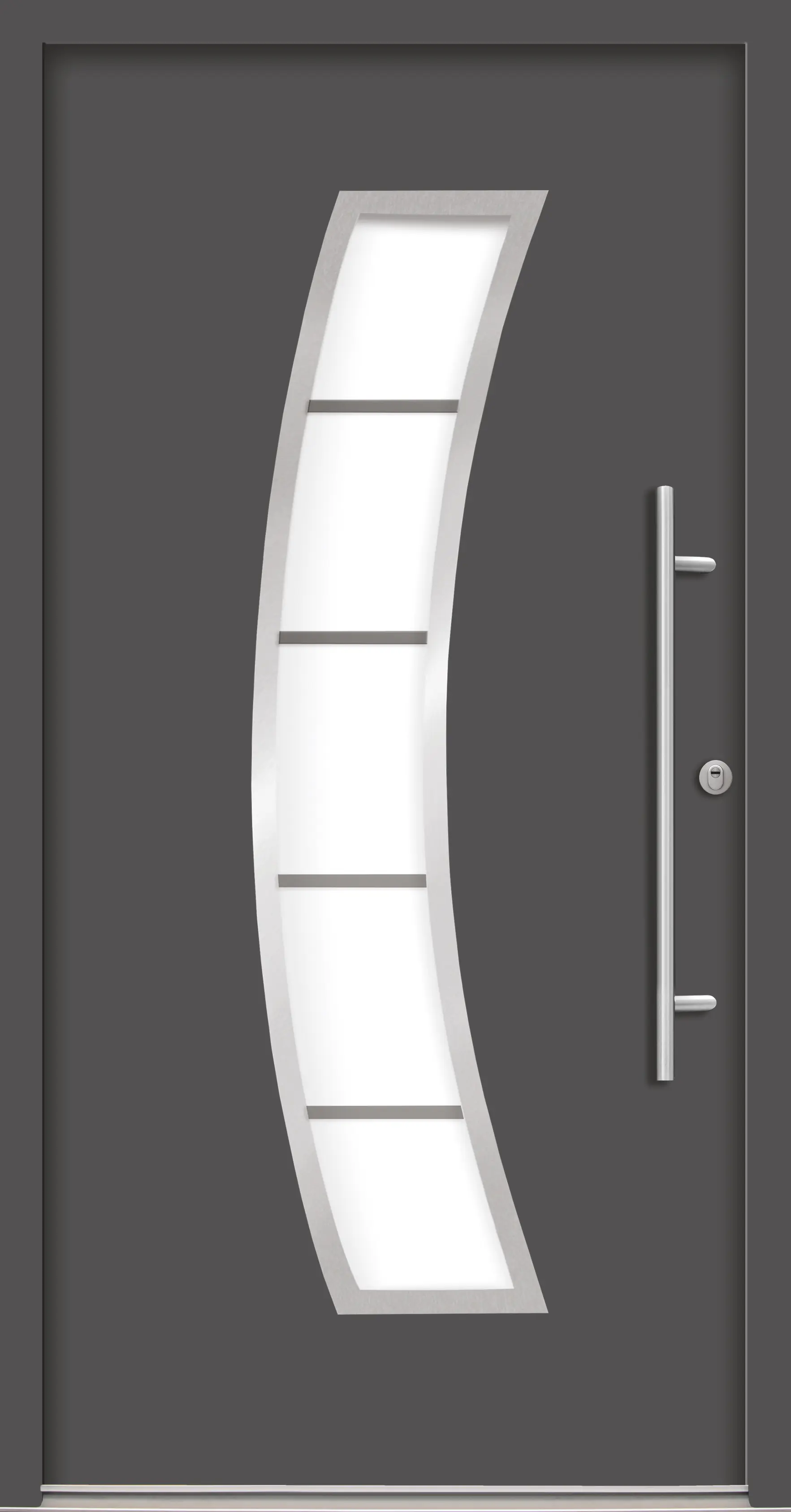 Splendoor Haustür Passivedoor Premium P14 RC2 Anthrazit DIN Rechts 110 x 210 cm