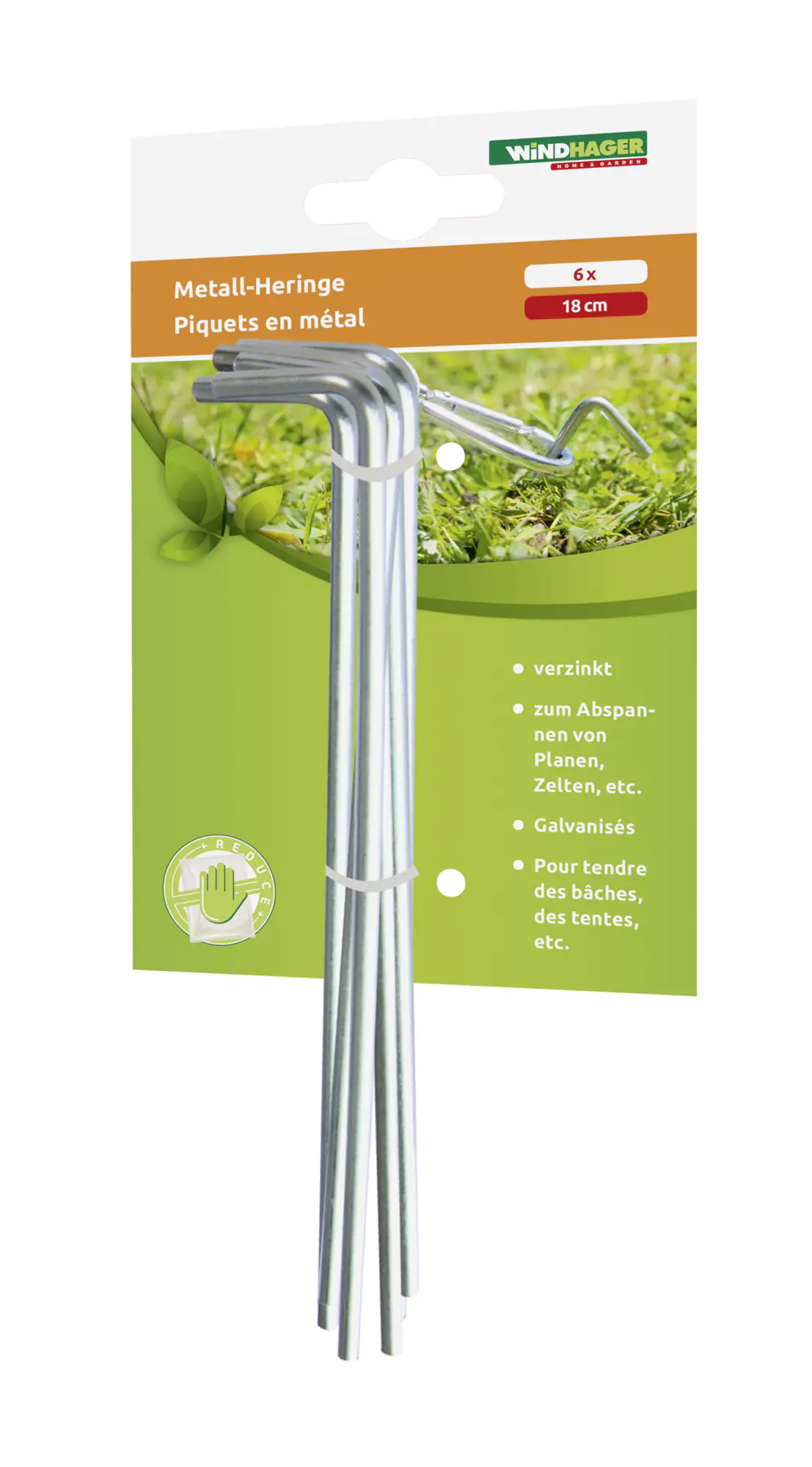 Windhager Metall-Hering 18 cm 6 Stück