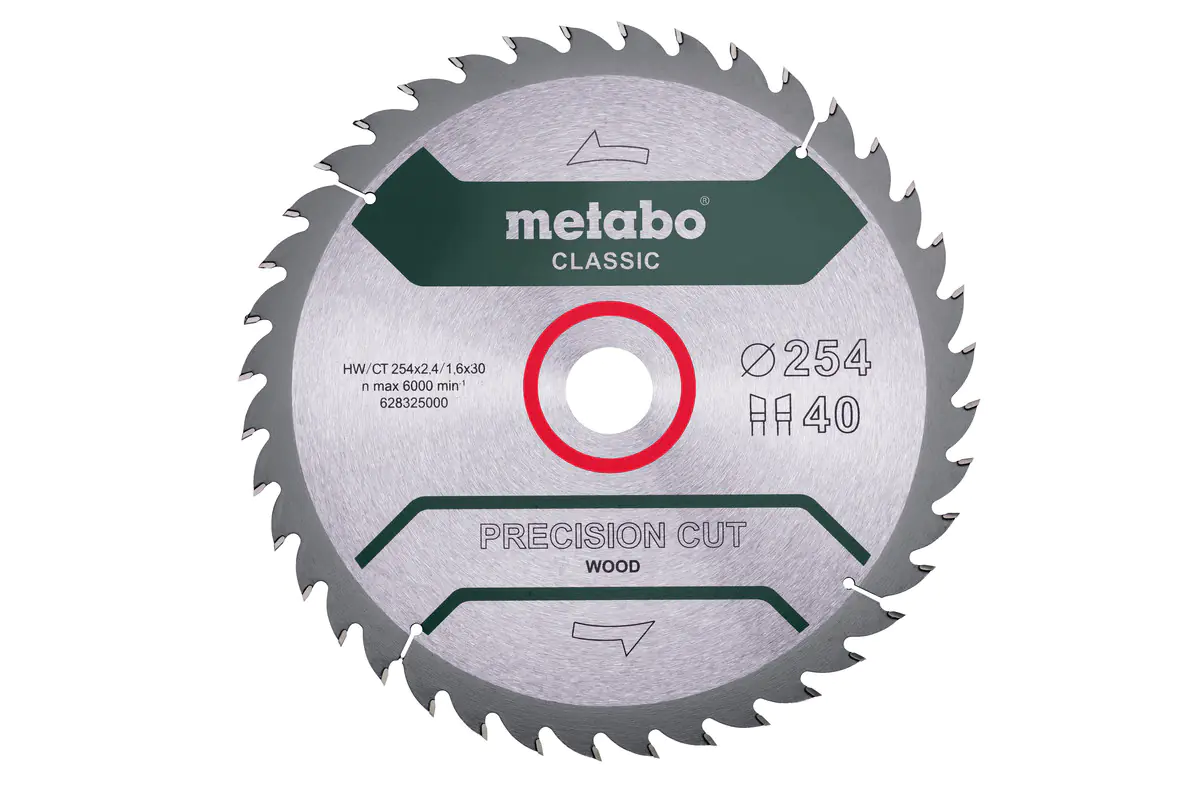 Metabo Kreissägeblatt precision cut wood-classic Ø 254 mm Bohrung Ø 30 mm Metabo Kreissägeblatt precision cut wood-classic Ø 254 mm Bohrung Ø 30 mm