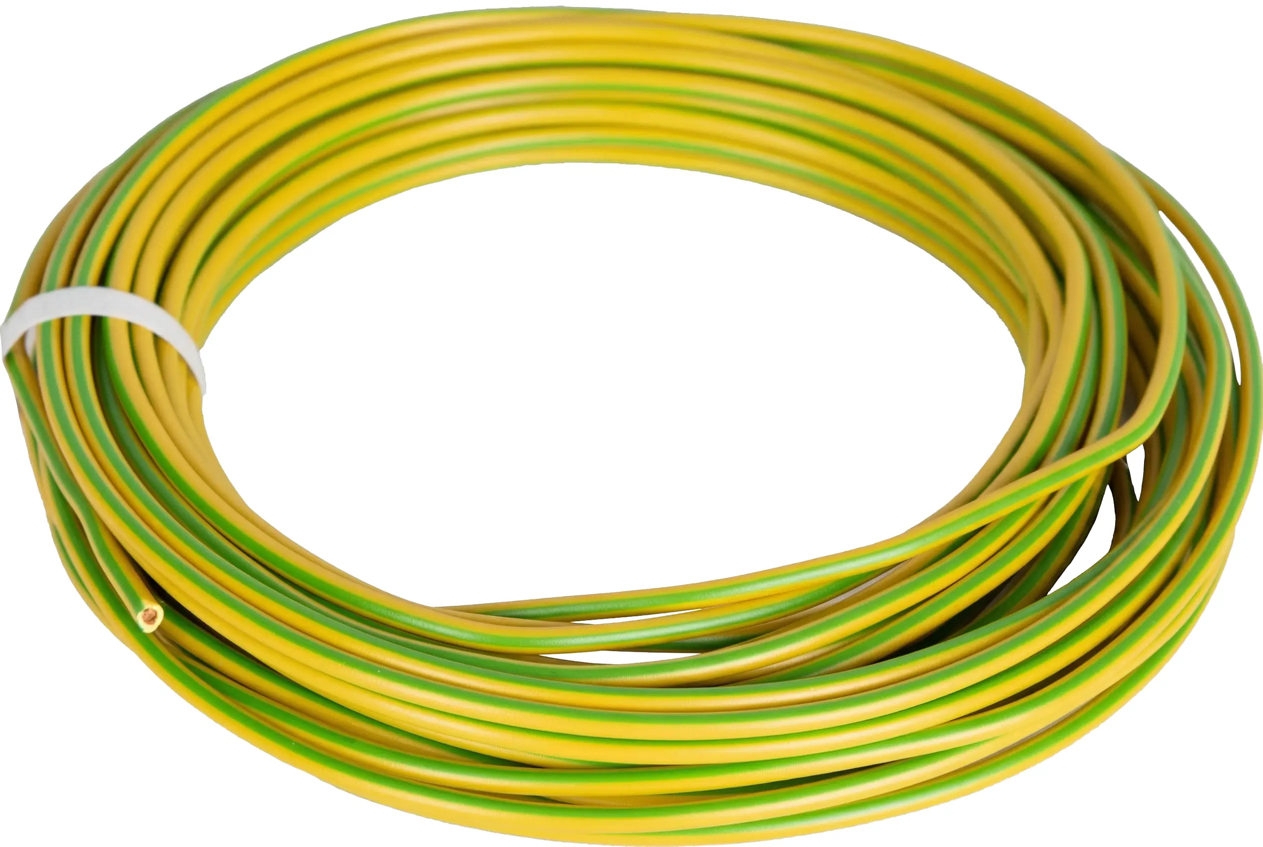 PVC-Aderleitung H07V-U 1,5 - 10 Meter, grün/gelb