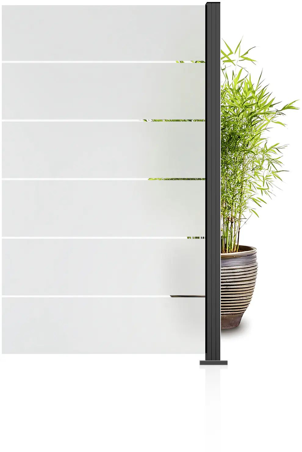 Ambiente Glaszaun Erweiterungsset Klarglas mit Siebdruck 187 x 107,2 cm anthrazit Ambiente Glaszaun Erweiterungsset Klarglas mit Siebdruck 187 x 107,2 cm anthrazit