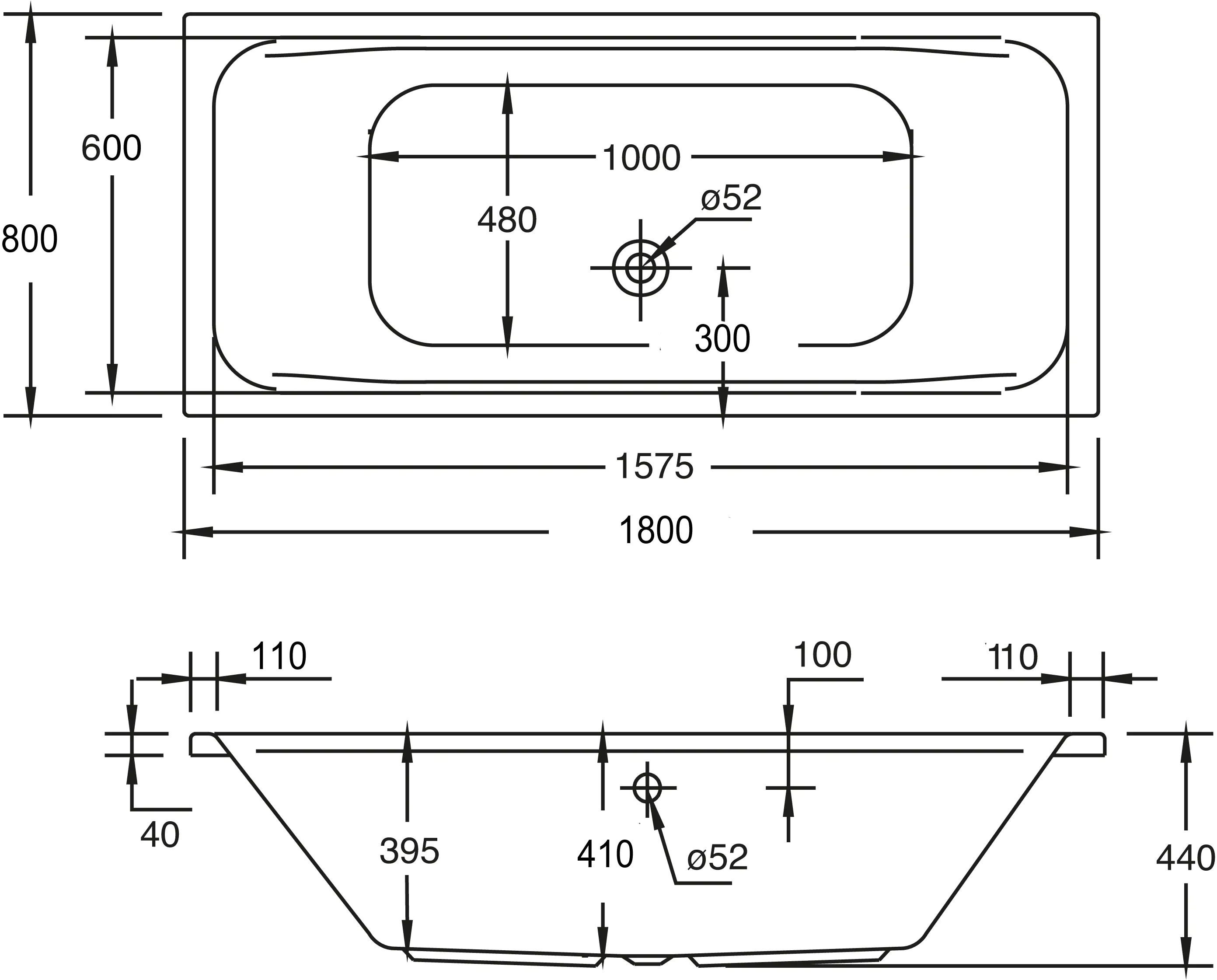 Ottofond Whirlpool-System Malta 180 cm, Typ 1 Ottofond Whirlpool-System Malta 180 cm, Typ 1