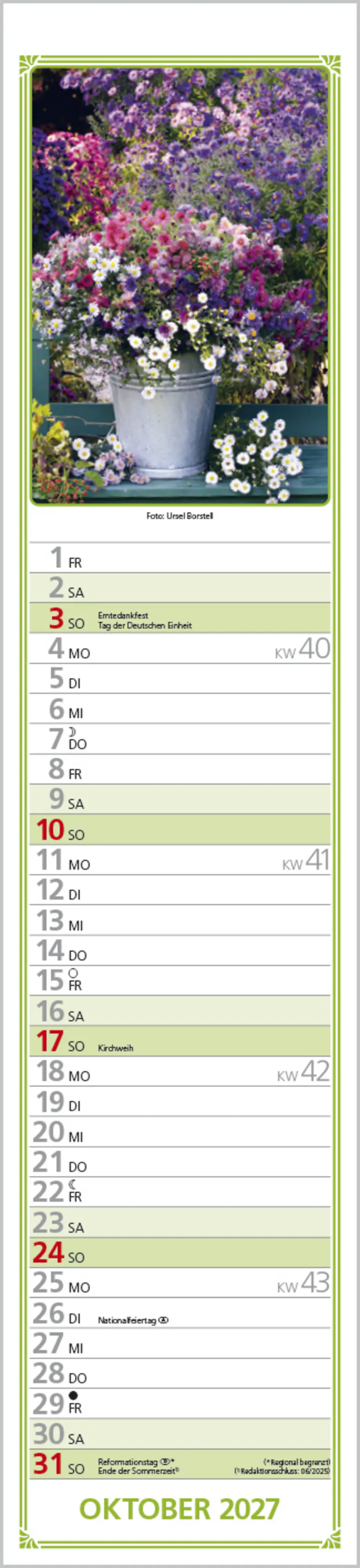 Korsch Kalender Rudis Gartenplaner 2027