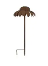 Flamingo Gartenstecker Blume Metall 14,5 x 80,5 cm rostbraun