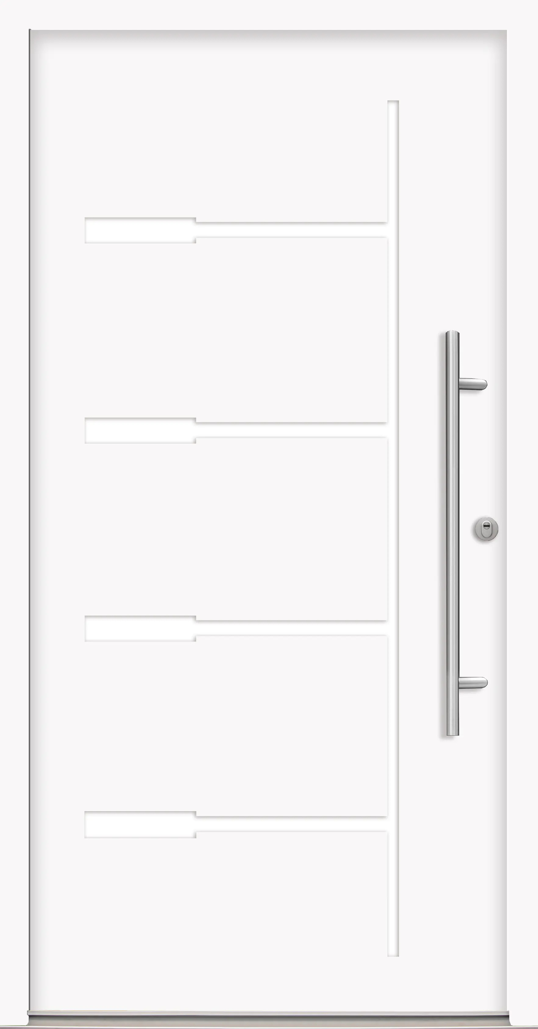 Splendoor Haustür Passivedoor Premium H1 RC2 Weiß DIN Rechts 110 x 210 cm