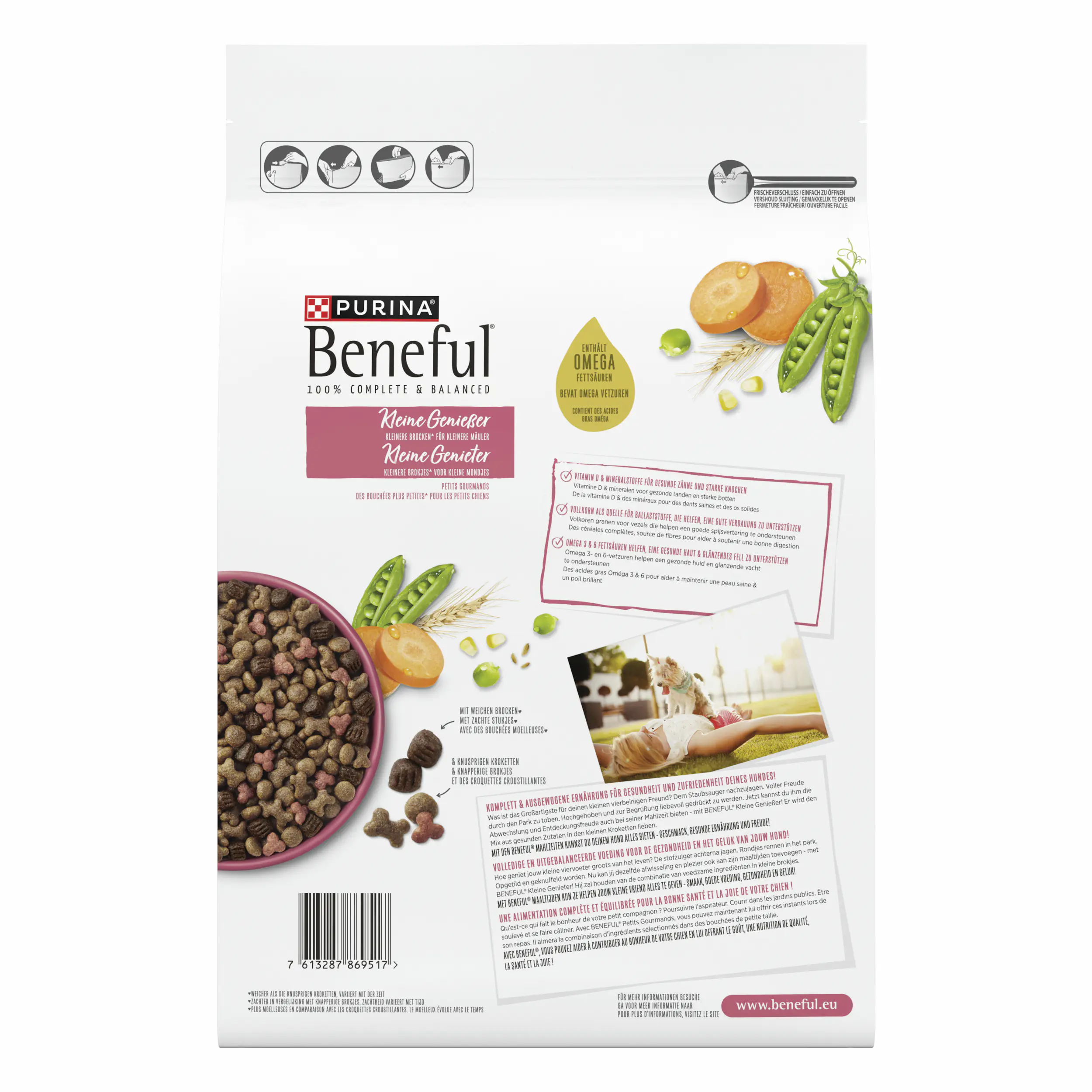 Purina Beneful Hundetrockenfutter Adult Mini 2,8 kg Rind & Gemüse 