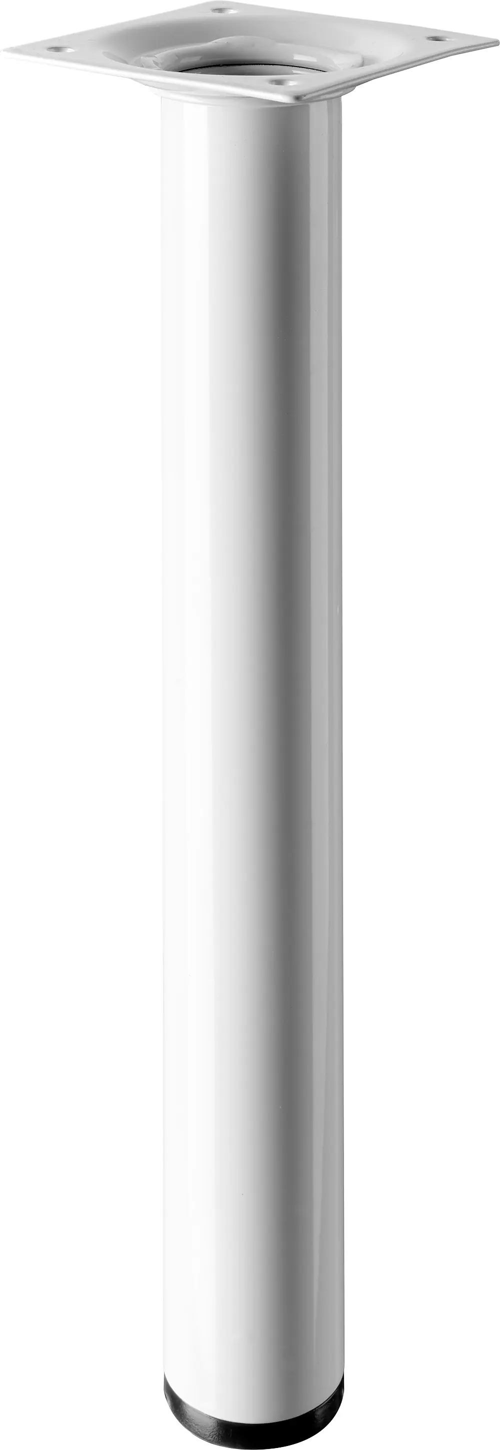 Hettich Tischbein 3,0 x 25 cm Stahl weiß - 1 Stück