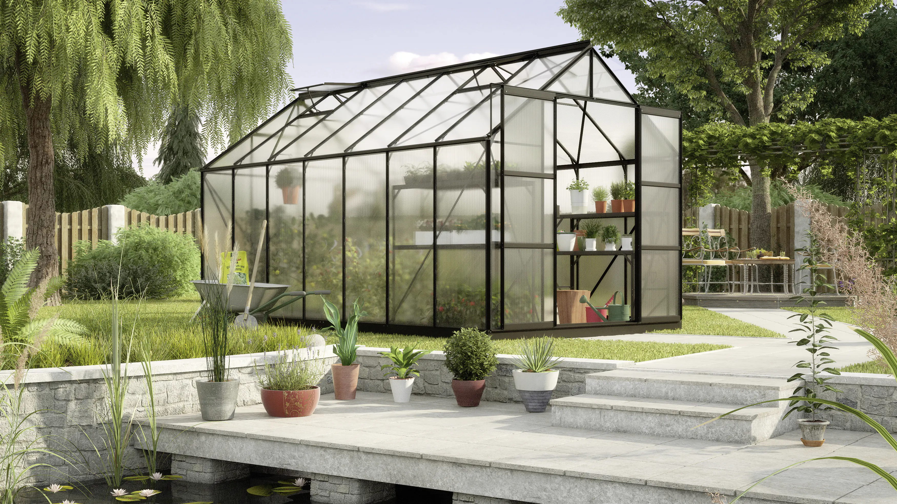 Vitavia Gewächshaus Uranus 11500 254 x 441 cm 6 mm Hohlkammerplatten