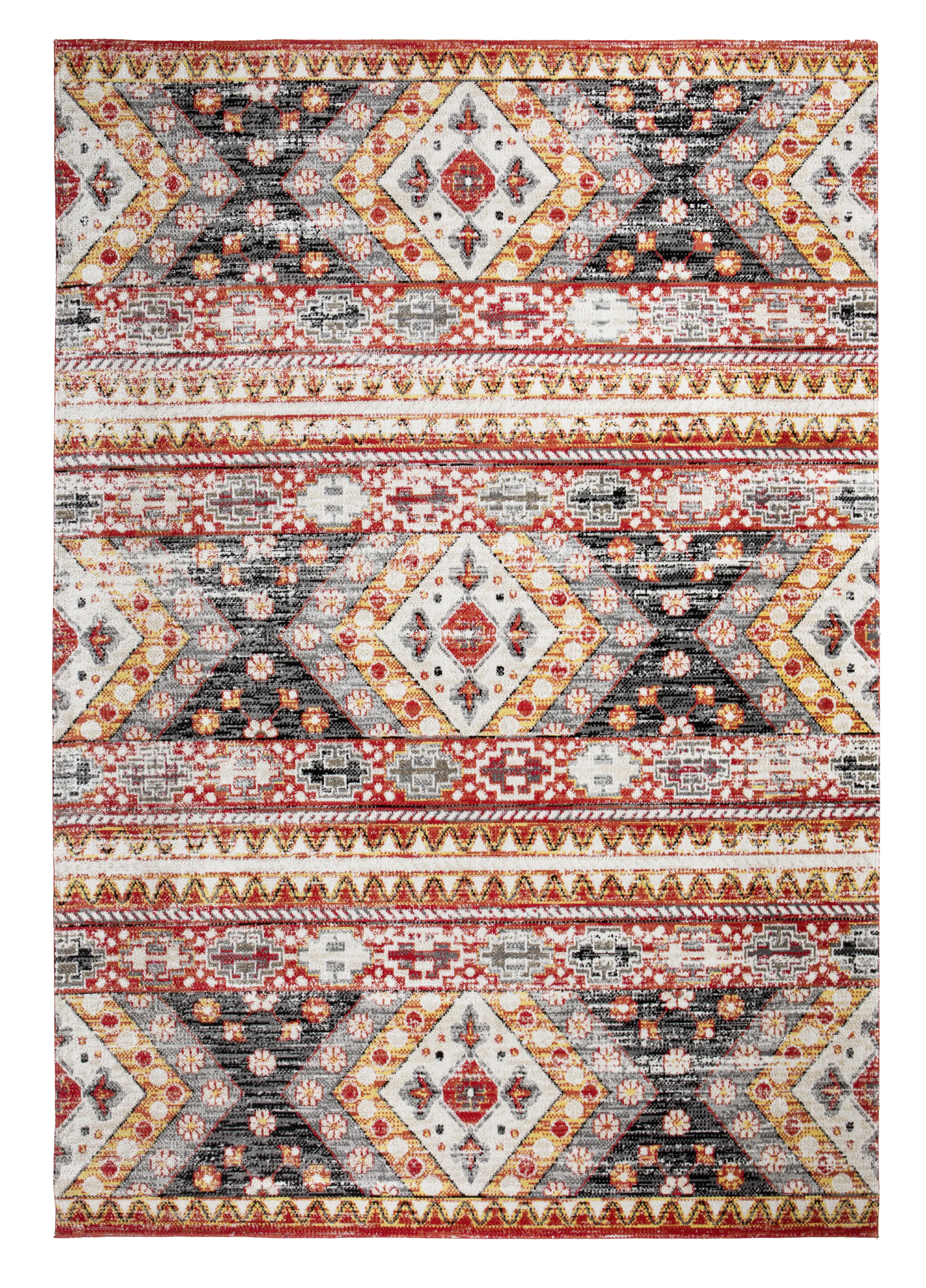 Andiamo In- und Outdoorteppich Bonnie multicolor grau-rot, 200 x 290 cm