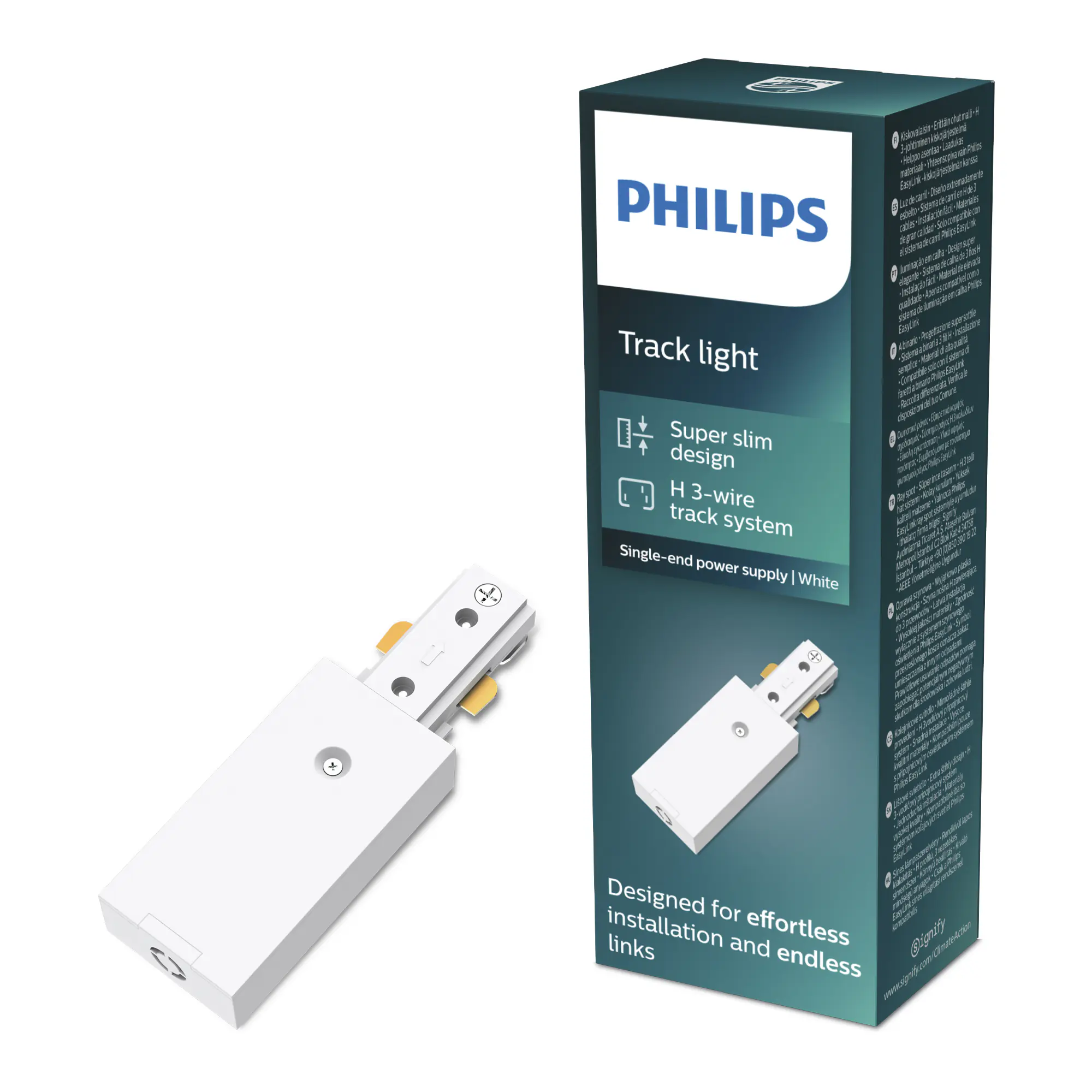 Philips EasyLink Stromverbinder für Schienenleuchte einseitig weiß Philips EasyLink Stromverbinder für Schienenleuchte einseitig weiß