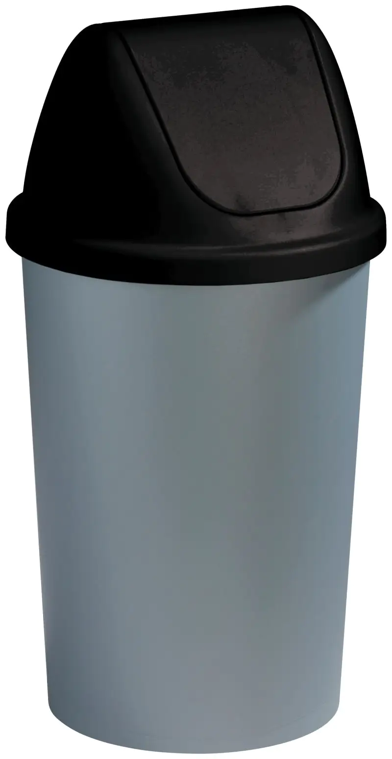 Sunware Schwingdeckeleimer Twinga 45 l, schwarz metallic