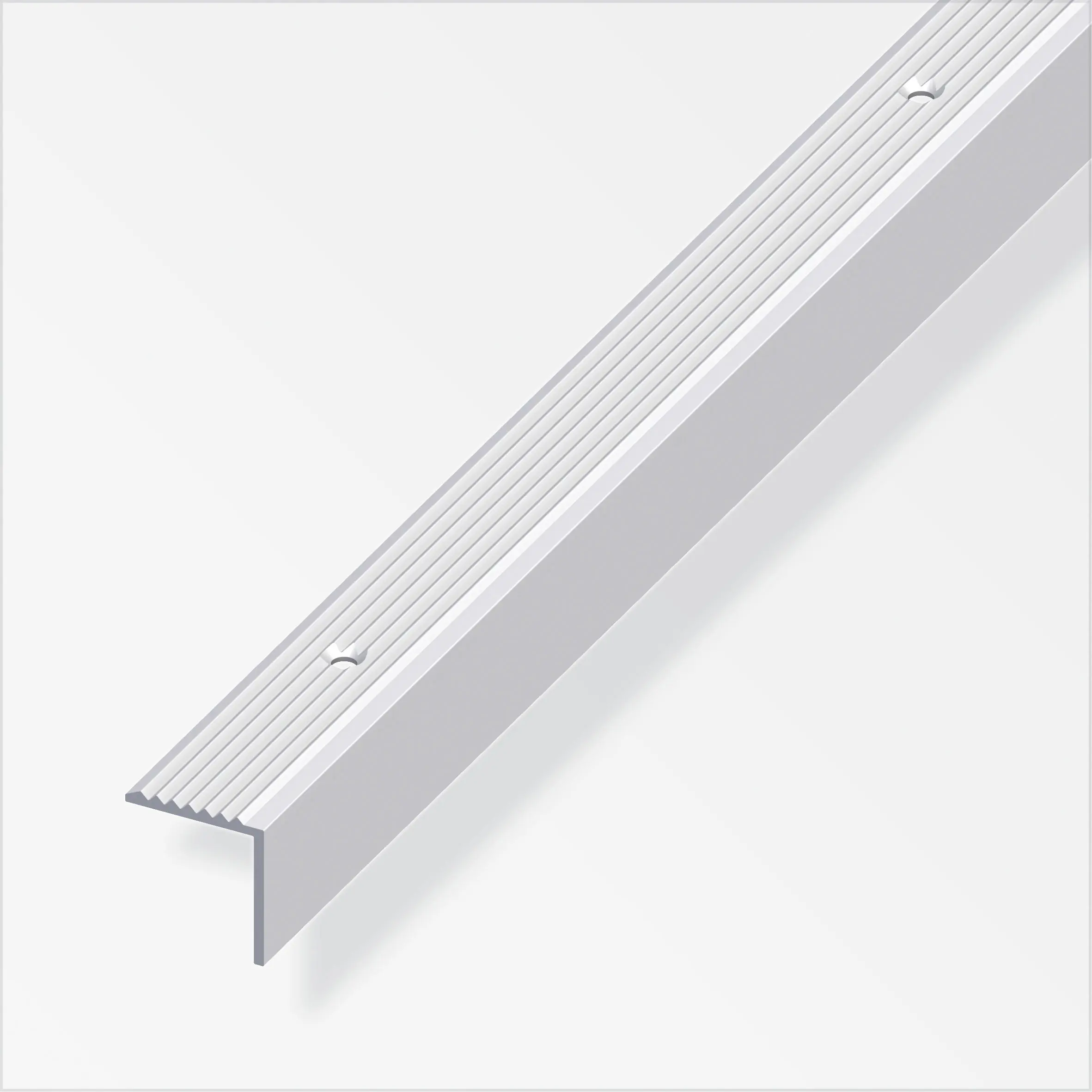 alfer Treppenprofil 2 m, 19 x 20 mm Aluminium eloxiert silber