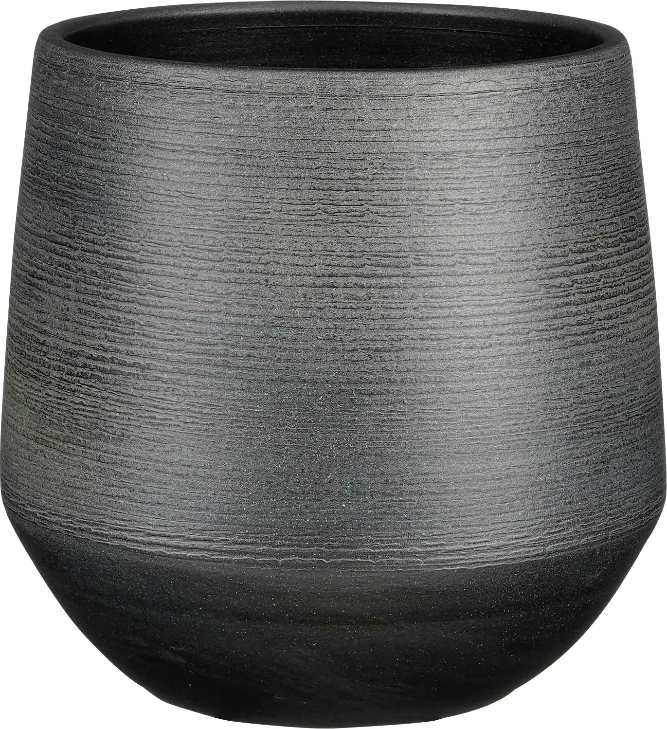 Mica Decorations Topf Evora terracotta 23 x 24 cm schwarz