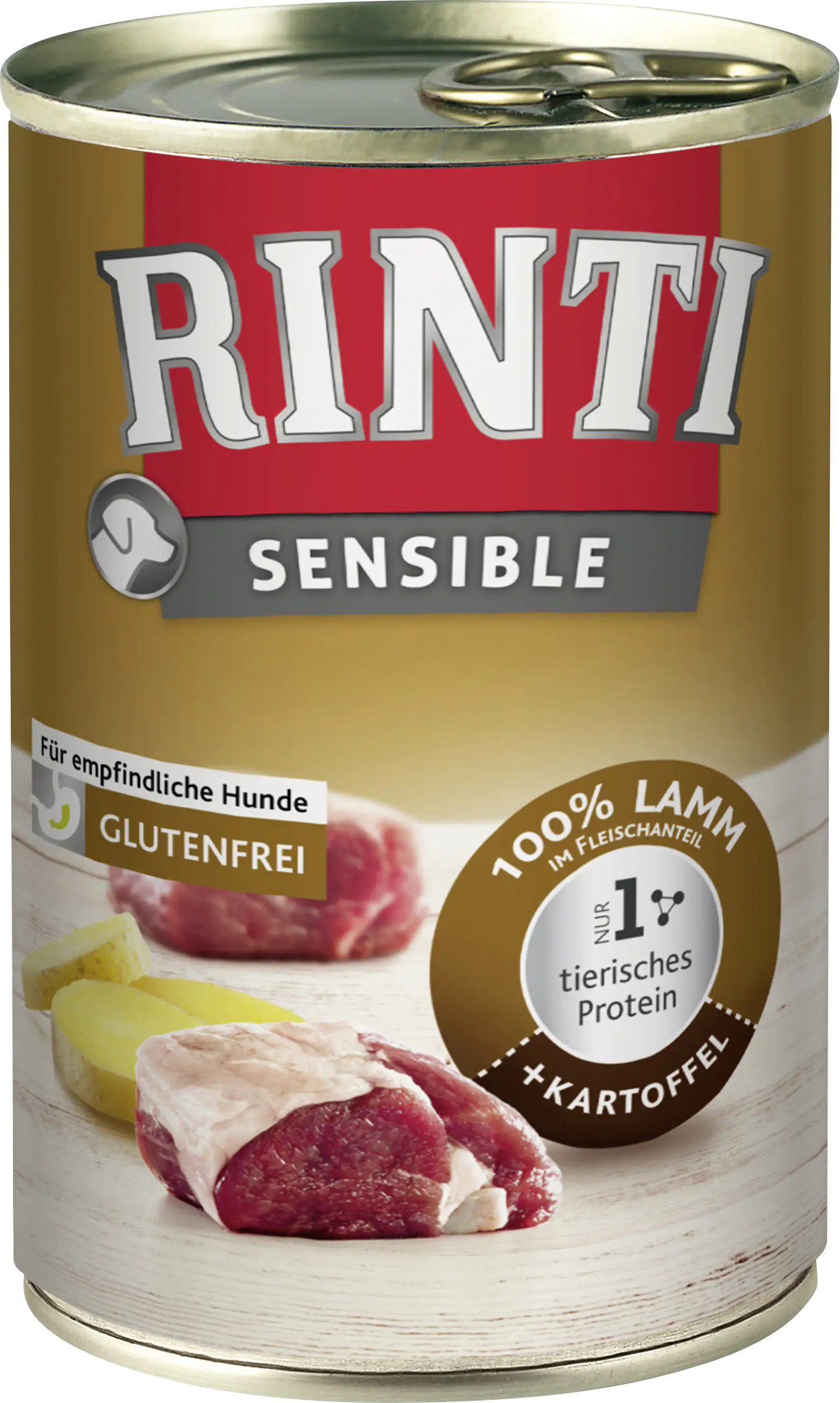 4000158940551 Rinti Sensible Hundenassfutter Adult 400 g Lamm & Kartoffel