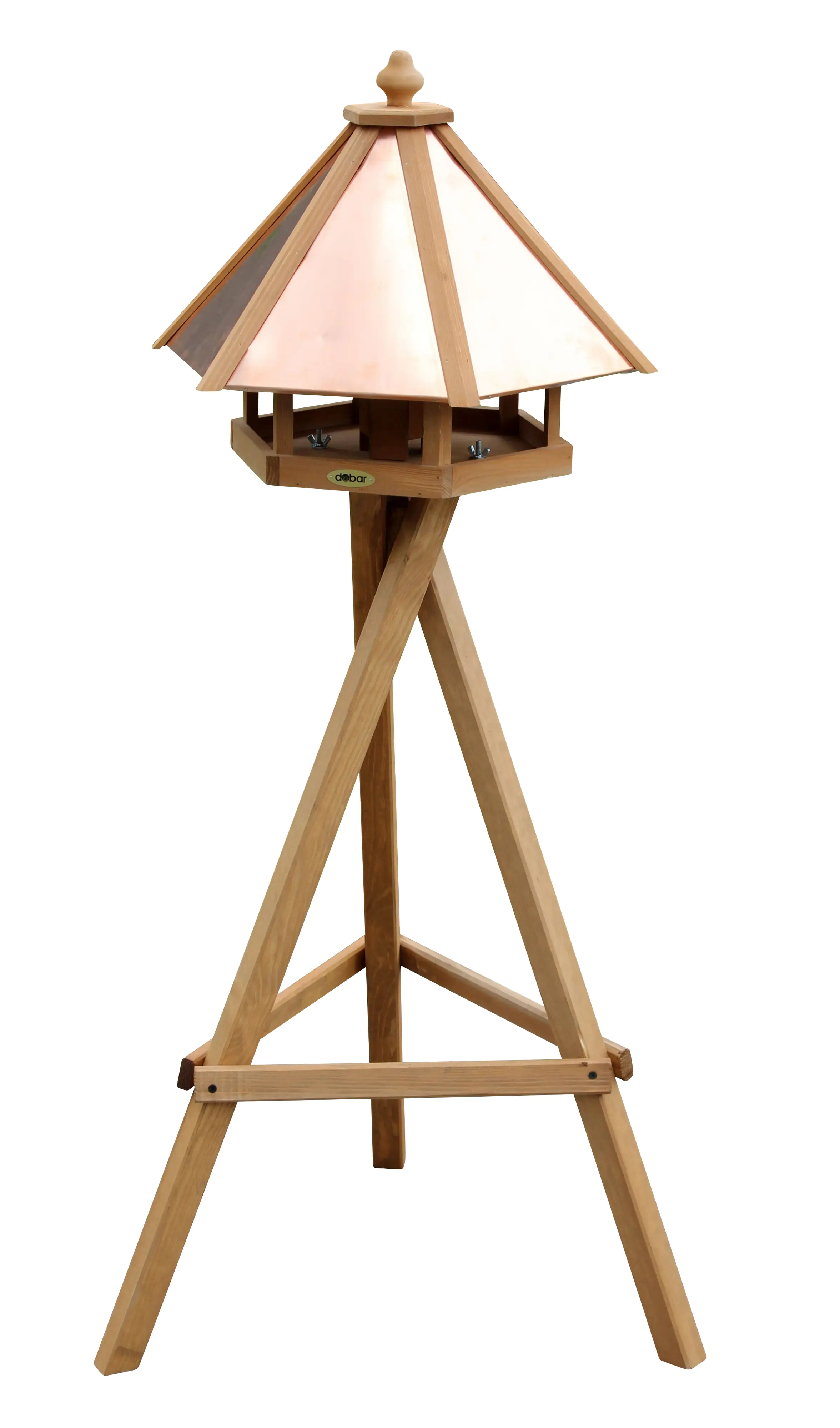 Dobar Vogelhaus mit Kupferdach 53,5 x 53,5 x 40 cm