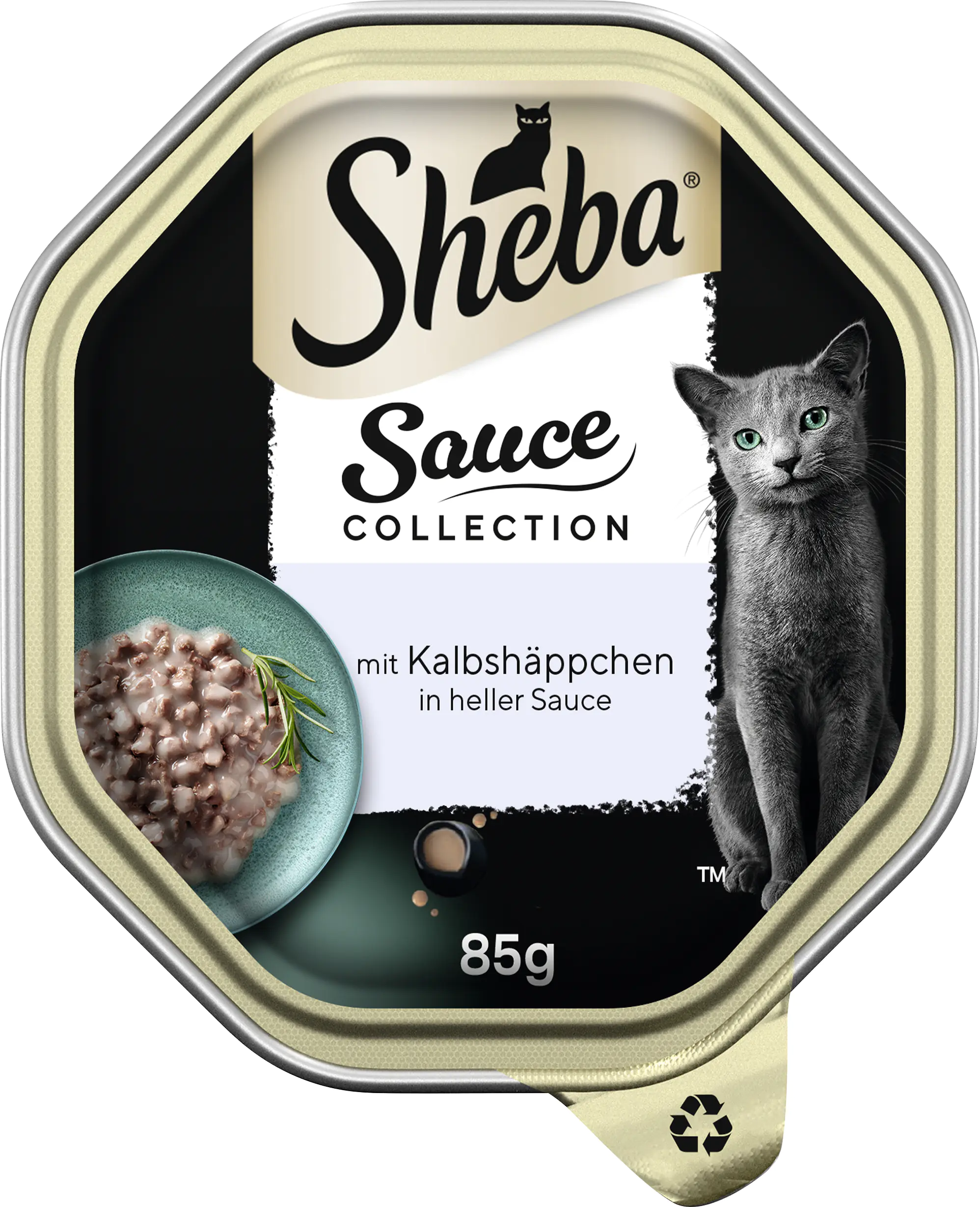 Sheba Sauce Collection mit Kalbshäppchen in heller Sauce 85 g Sheba Sauce Collection mit Kalbshäppchen in heller Sauce 85 g