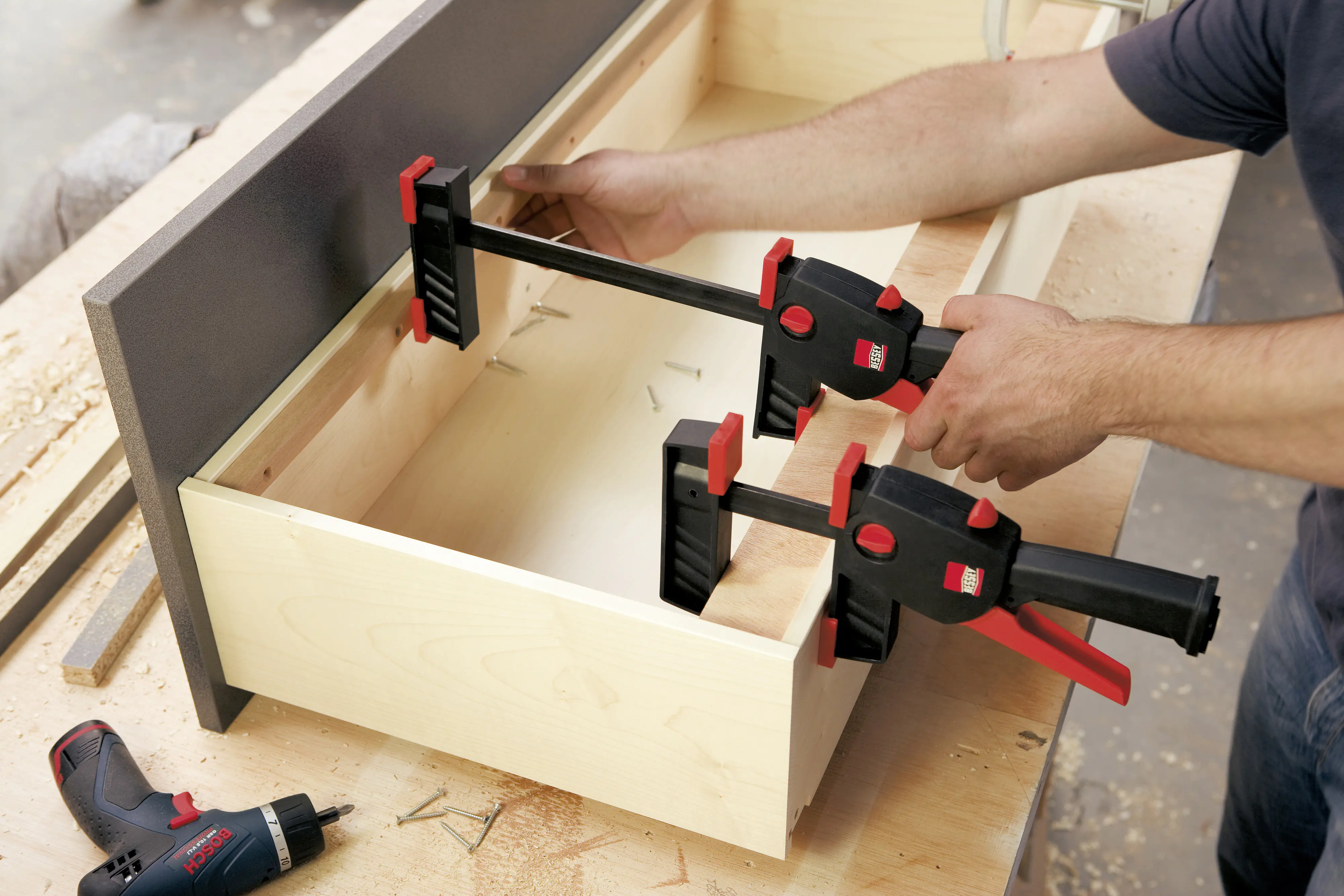 Bessey Einhandzwinge Duoklamp zum Spannen und Spreizen