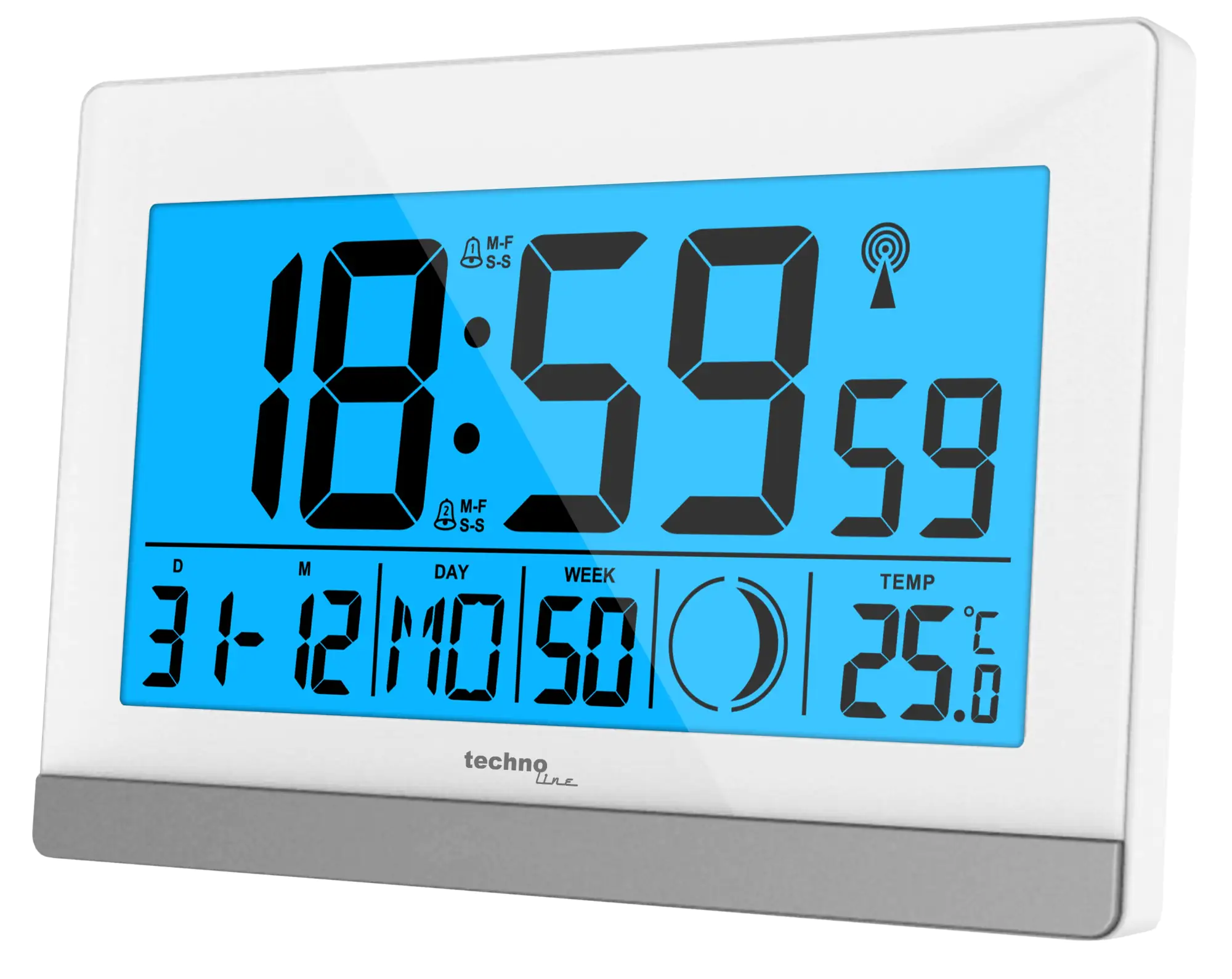 4029665080567 Technoline Funkwecker WS 8056 blaues Backlight