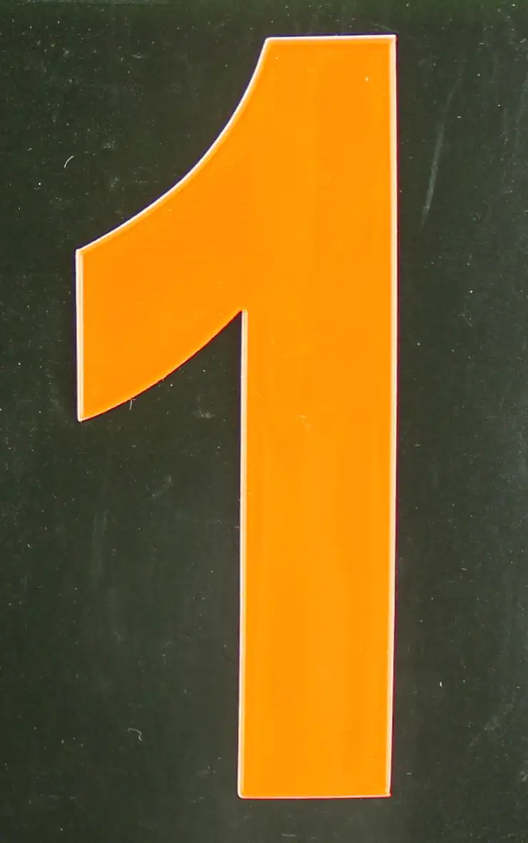 4004947548218 Conacord Reflektierende Klebezahl 1 orange 80 mm "1"
