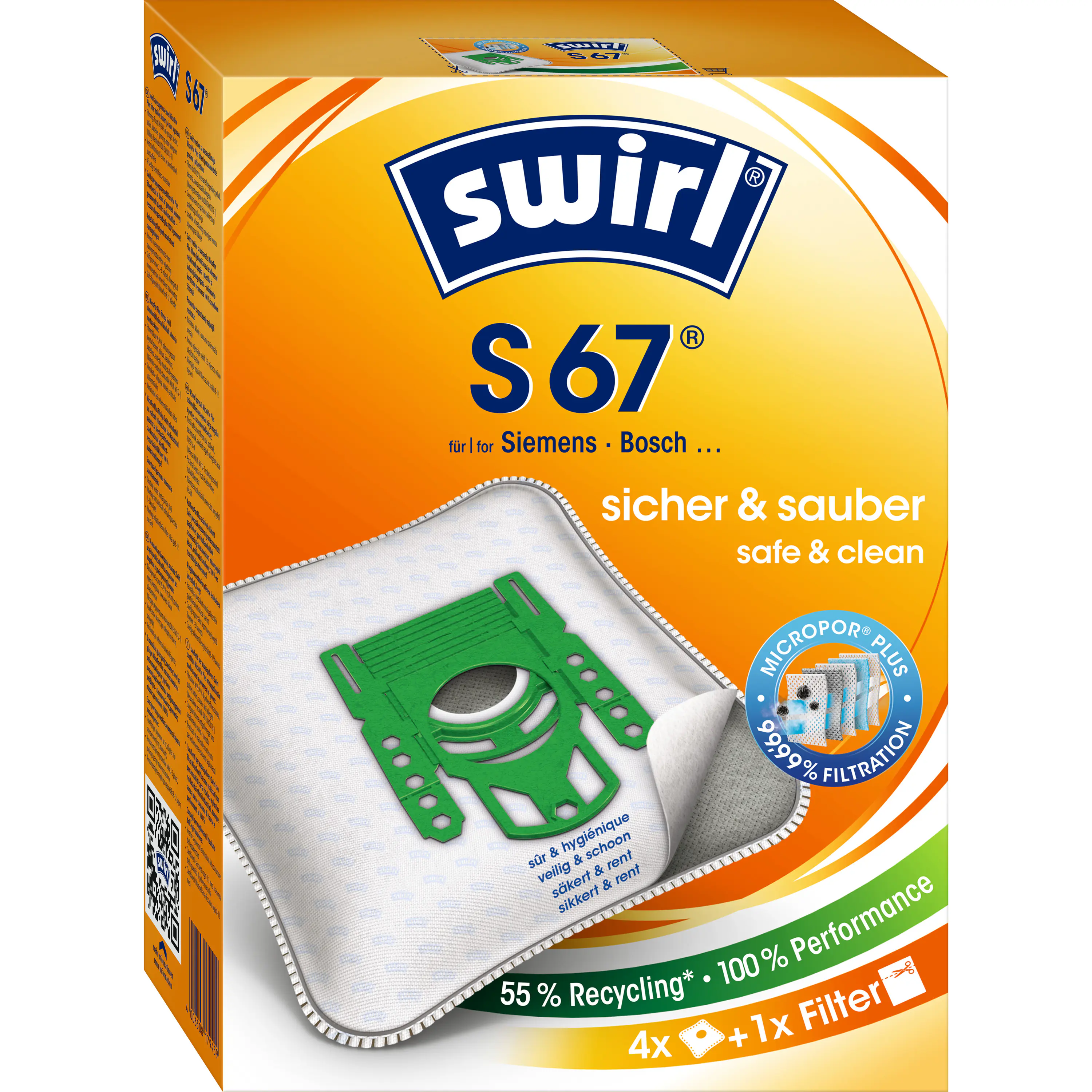 Swirl® S 67  MicroPor® Plus