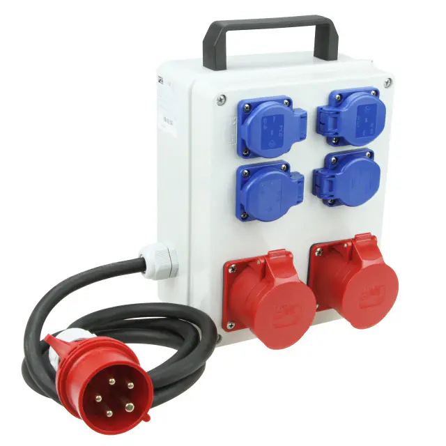 Unitec Stromverteiler MV mit 2x CEE Steckdosen & 4x Steckdosen 2 m Unitec Stromverteiler MV mit 2x CEE Steckdosen & 4x Steckdosen 2 m