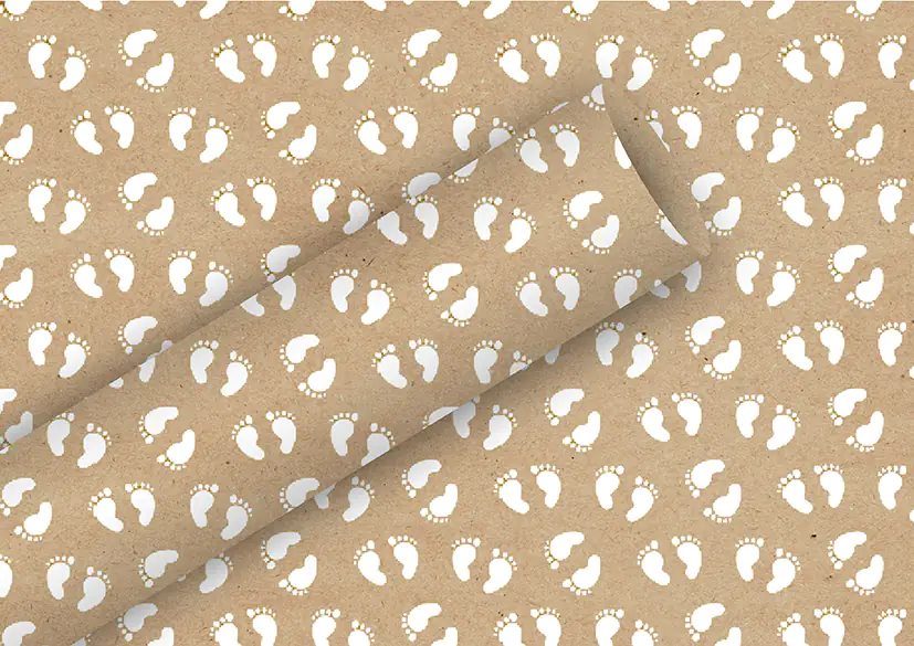 Braun & Company Geschenkpapier natur weiß 2 m x 70 cm